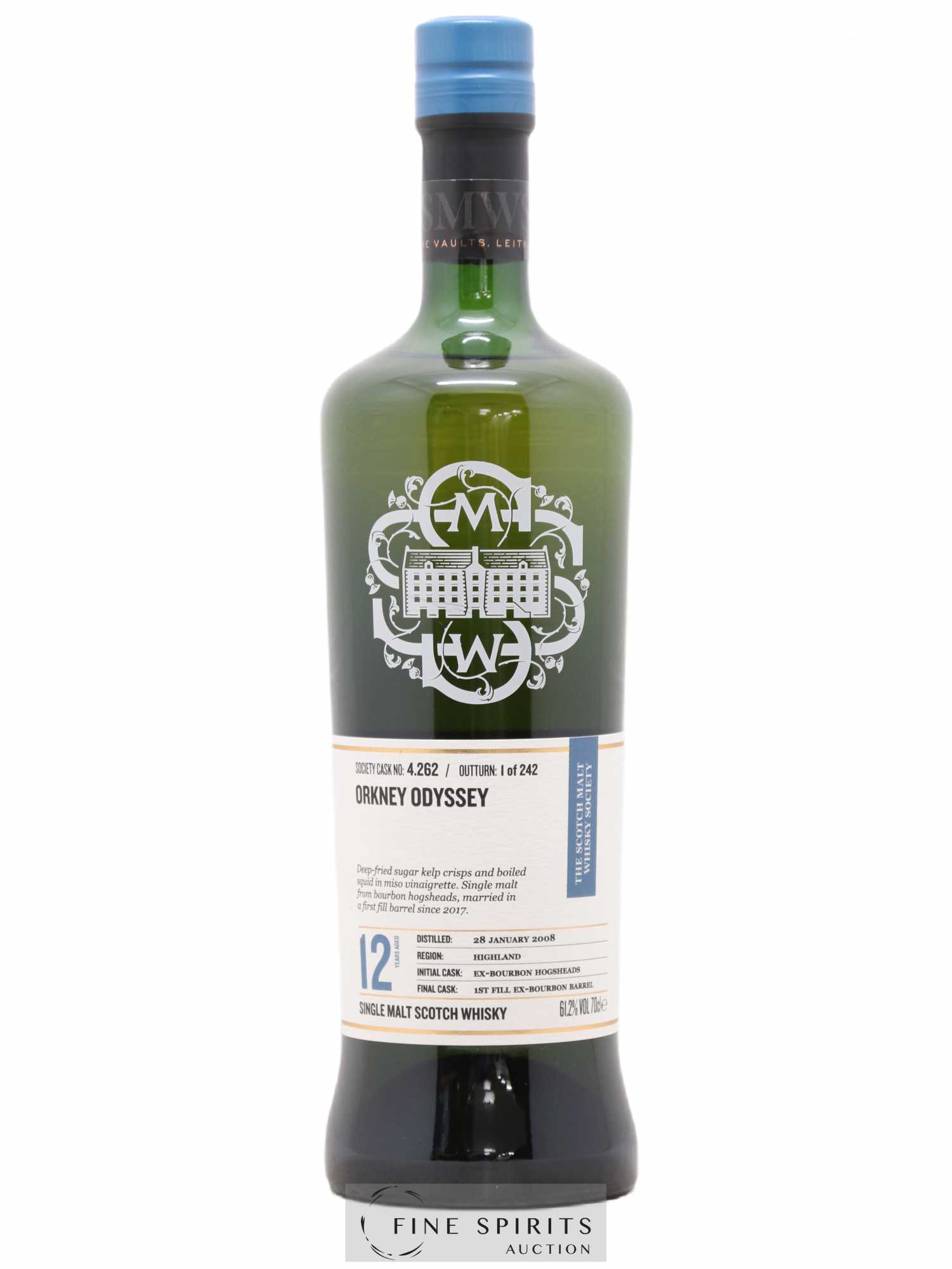 Orkney Odyssey 12 years 2008 The Scotch Malt Whisky Society Cask n°4.262 - One of 242 - Lotto di 1 bottiglia - 0