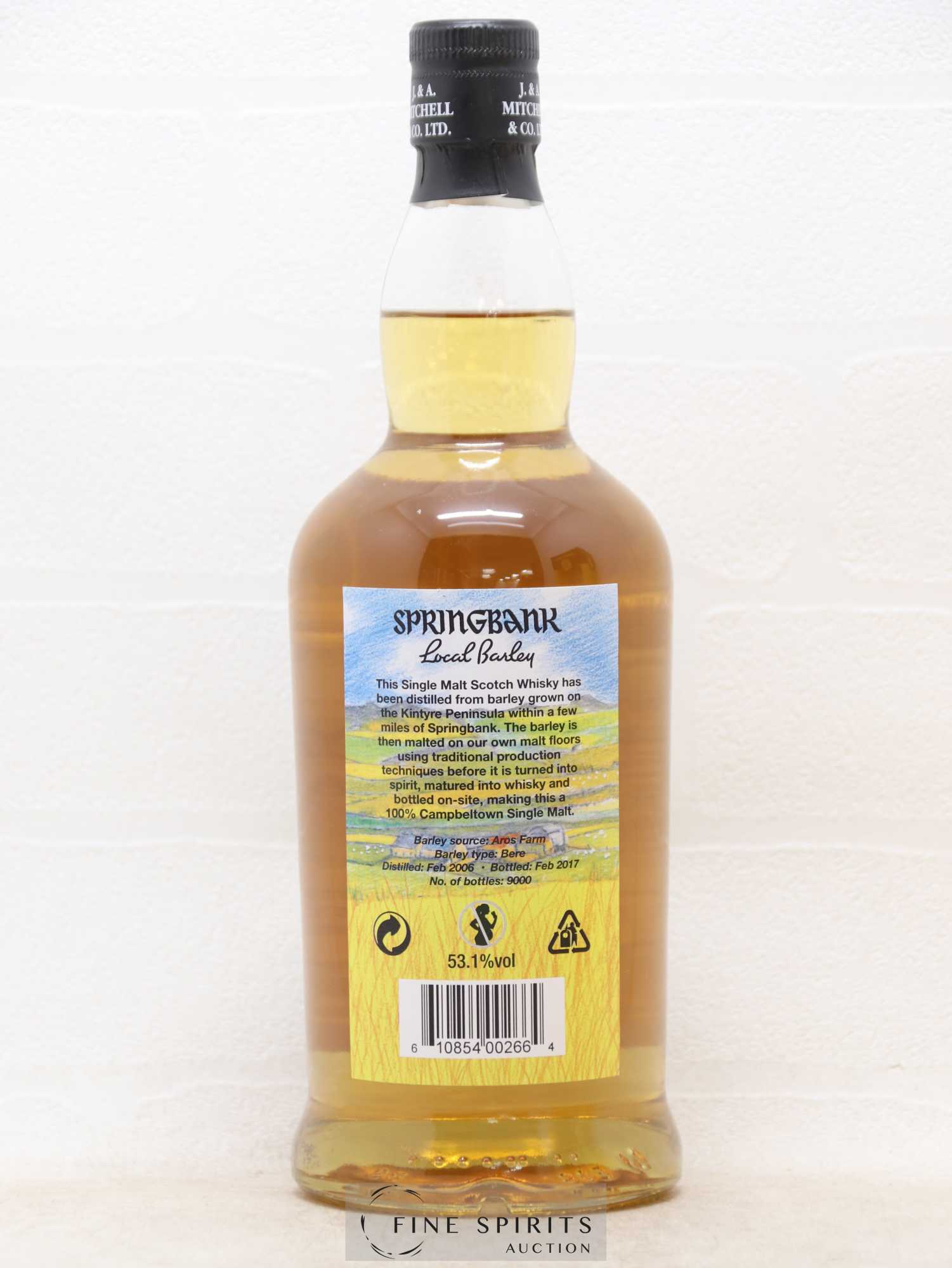Springbank 11 years 2006 Of. Local Barley One of 9000 - bottled 2017 - Lot of 1 bottle - 2