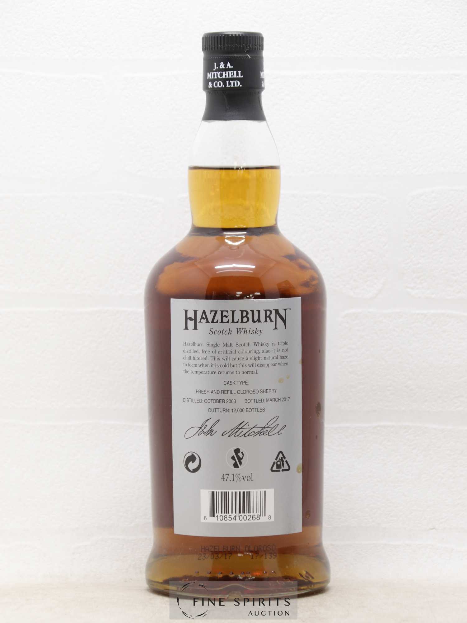 Hazelburn 13 years 2003 Of. One of 12000 - bottled 2017 Triple Distilled - Lot de 1 bouteille - 2