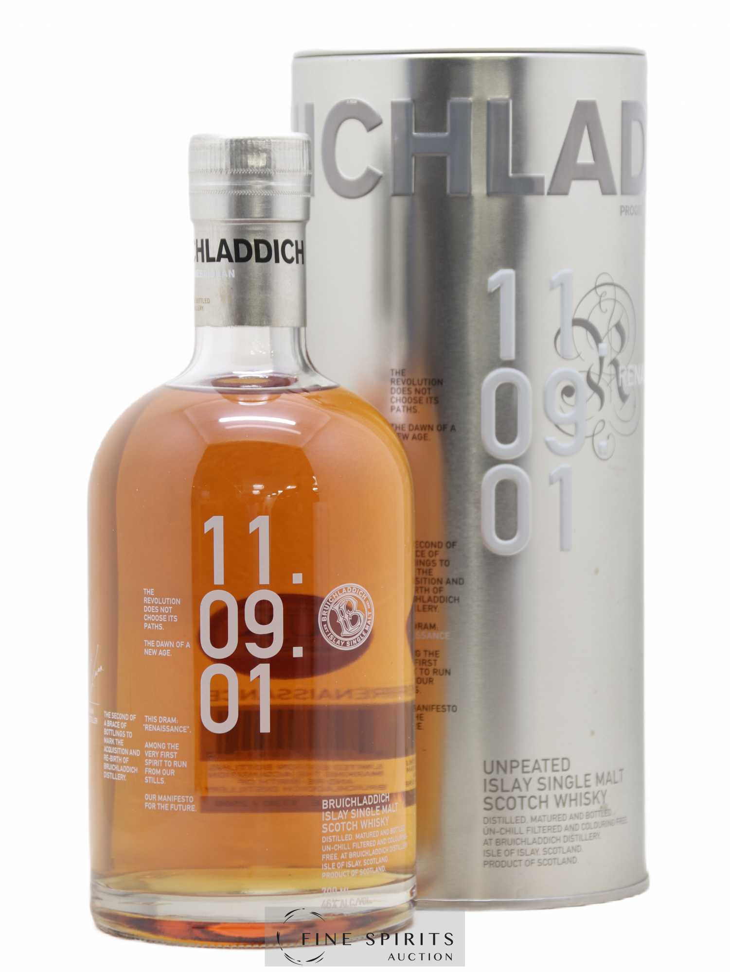 Bruichladdich Of. 11.09.01 - Renaissance One of 2500 Limited Edition - Lot de 1 bouteille - 0