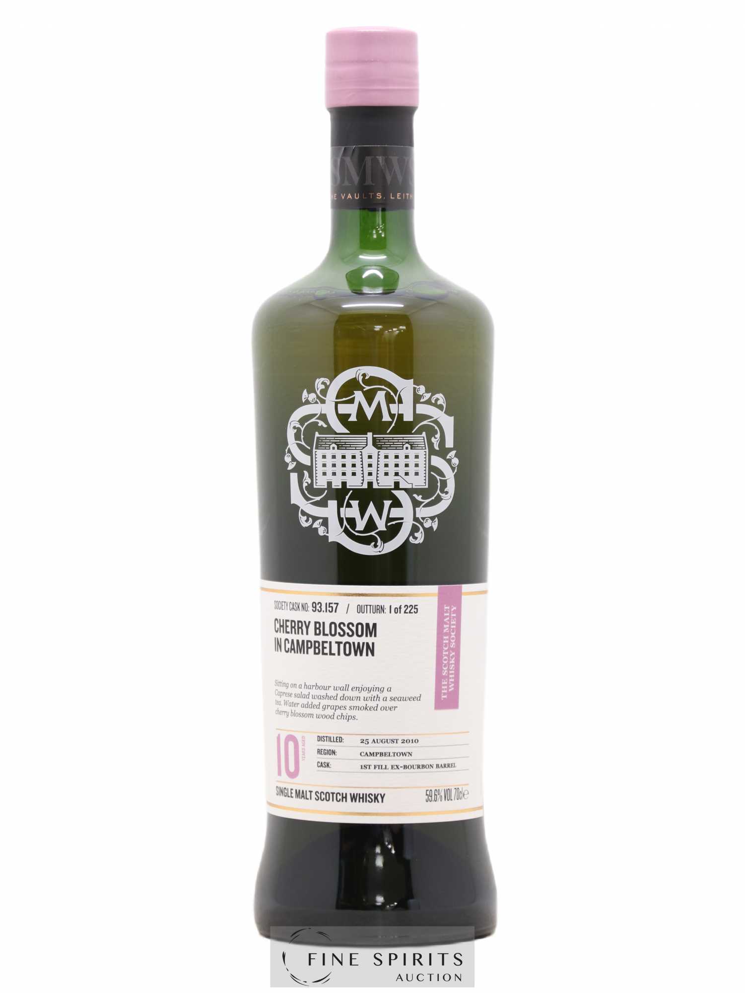 Cherry Blossom in Campbeltown 10 years 2010 The Scotch Malt Whisky Society Cask n°93.157 - One of 225 - Lot de 1 bouteille - 0