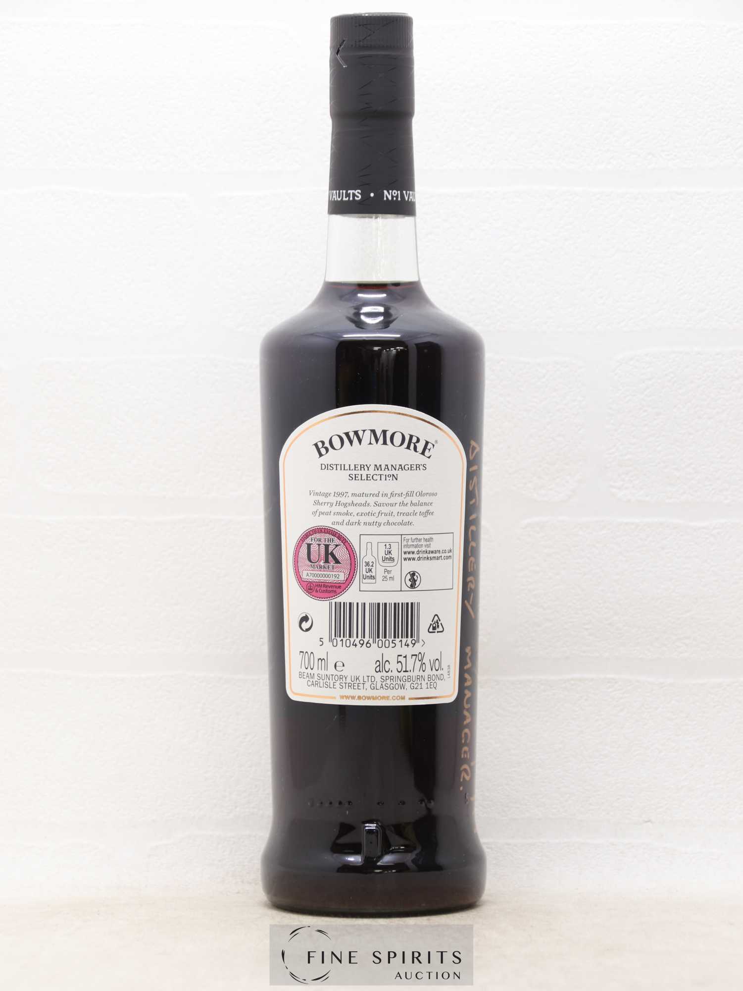 Bowmore 1997 Of. Vintage One of 3000 - bottled 2019 Distillery Manager's Selection - Lot of 1 bottle - 3