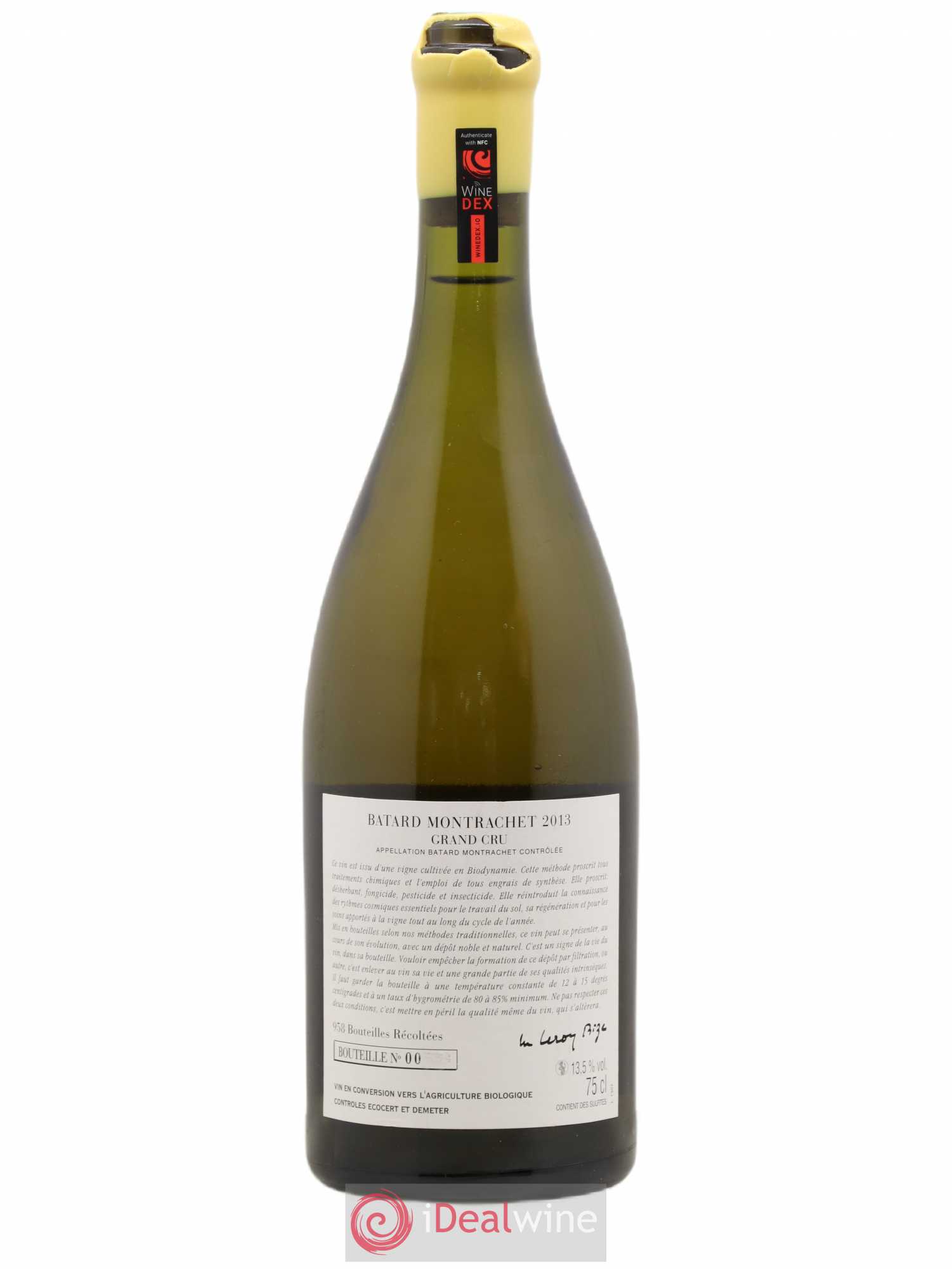 Bâtard-Montrachet Grand Cru d'Auvenay (Domaine) 2013 - Lot de 1 bouteille - 1
