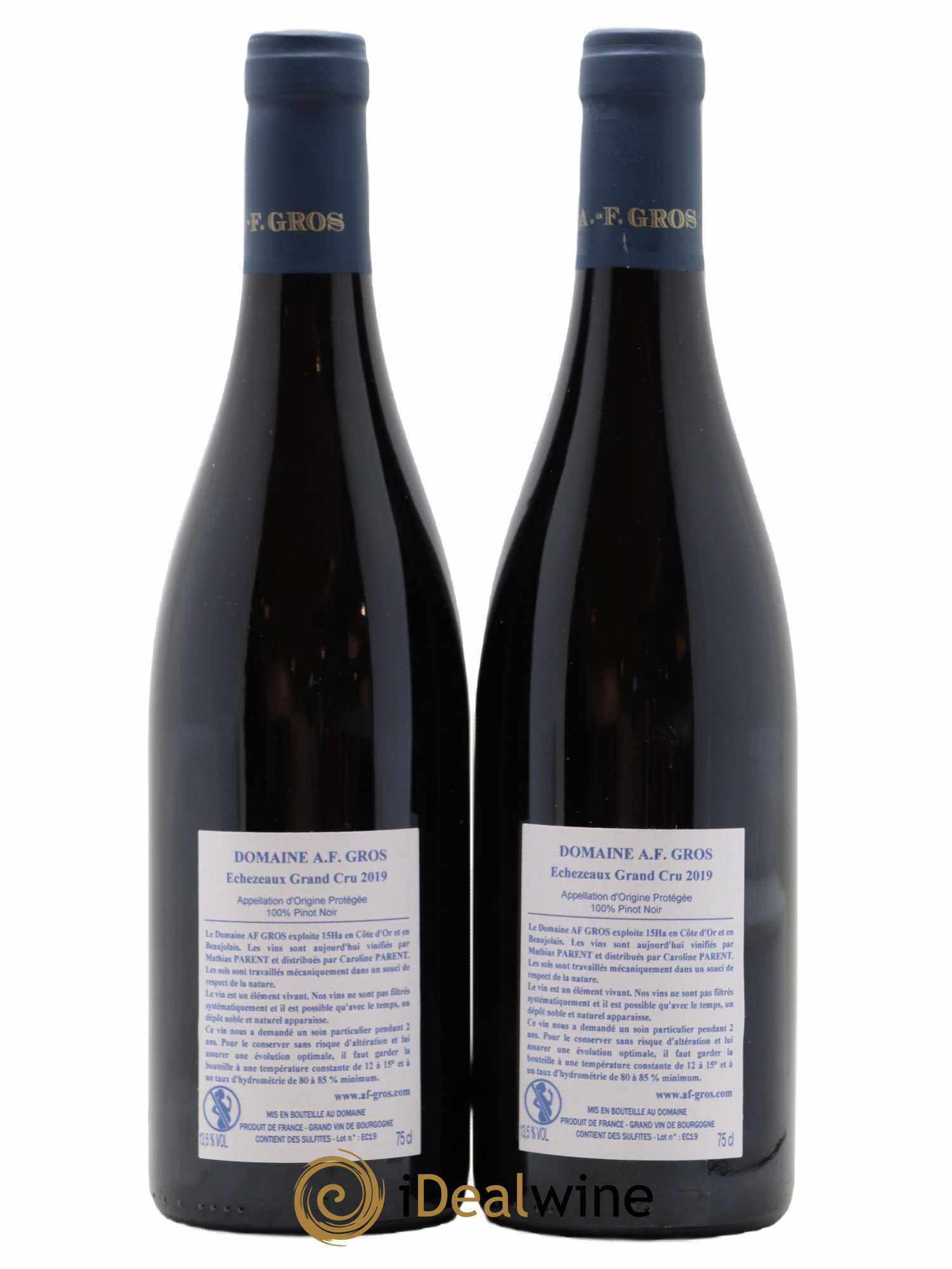 Echezeaux Grand Cru A.-F. Gros 2018 - Lot de 2 bouteilles - 1