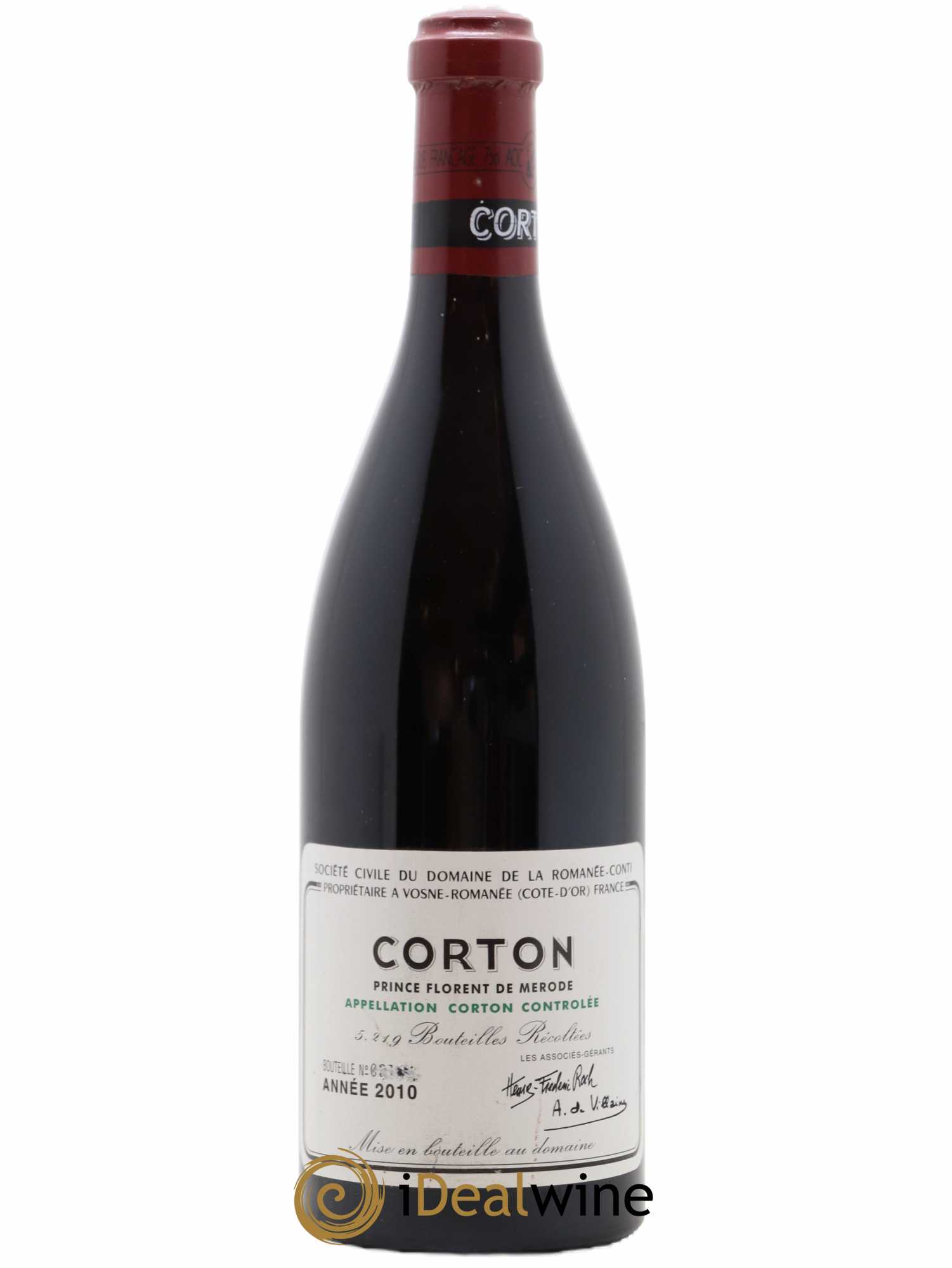 Corton Grand Cru Domaine de la Romanée-Conti 2010 - Lot de 1 bouteille - 0