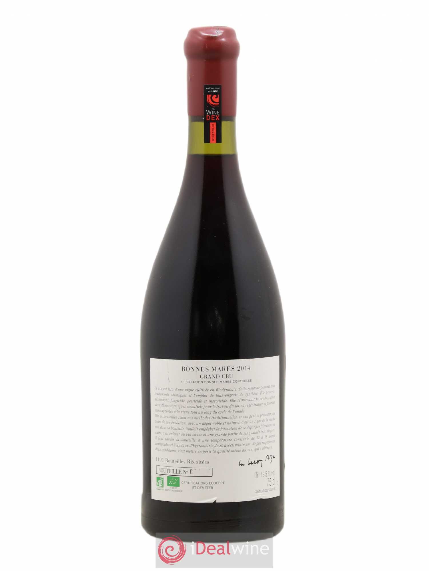 Bonnes-Mares Grand Cru d'Auvenay (Domaine) 2014 - Lot de 1 bouteille - 1