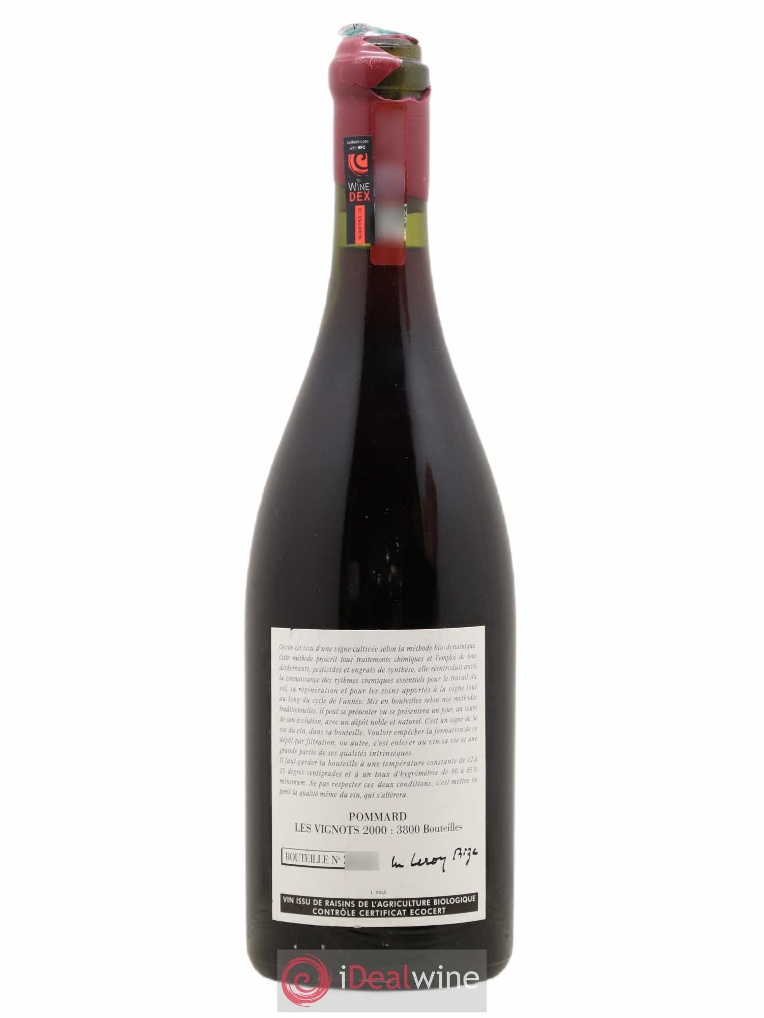 Pommard Les Vignots Leroy (Domaine) 2000 - Lot de 1 bouteille - 1