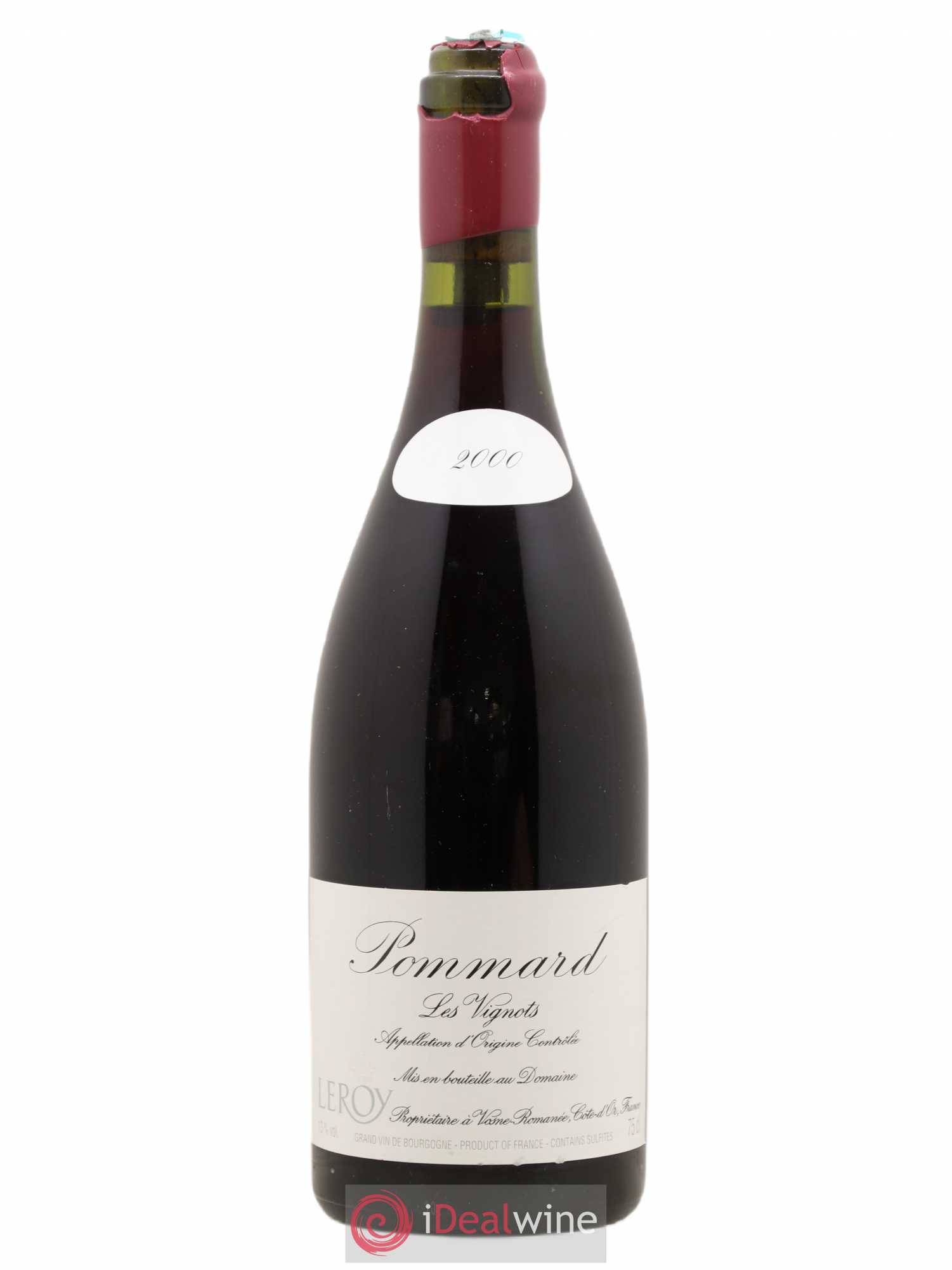 Pommard Les Vignots Leroy (Domaine) 2000 - Lot de 1 bouteille - 0