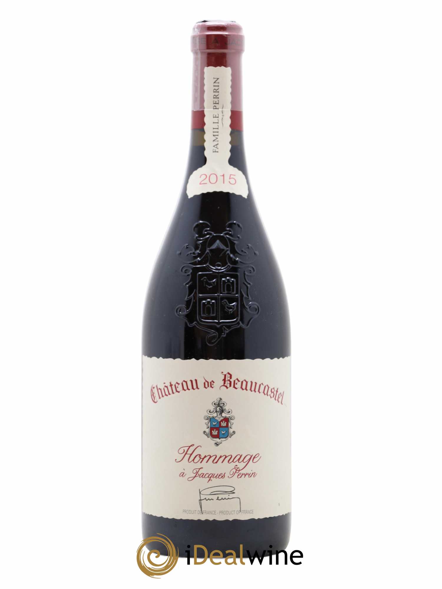Châteauneuf-du-Pape Château de Beaucastel Hommage à Jacques Perrin Famille Perrin 2015 - Lot de 1 bouteille - 0