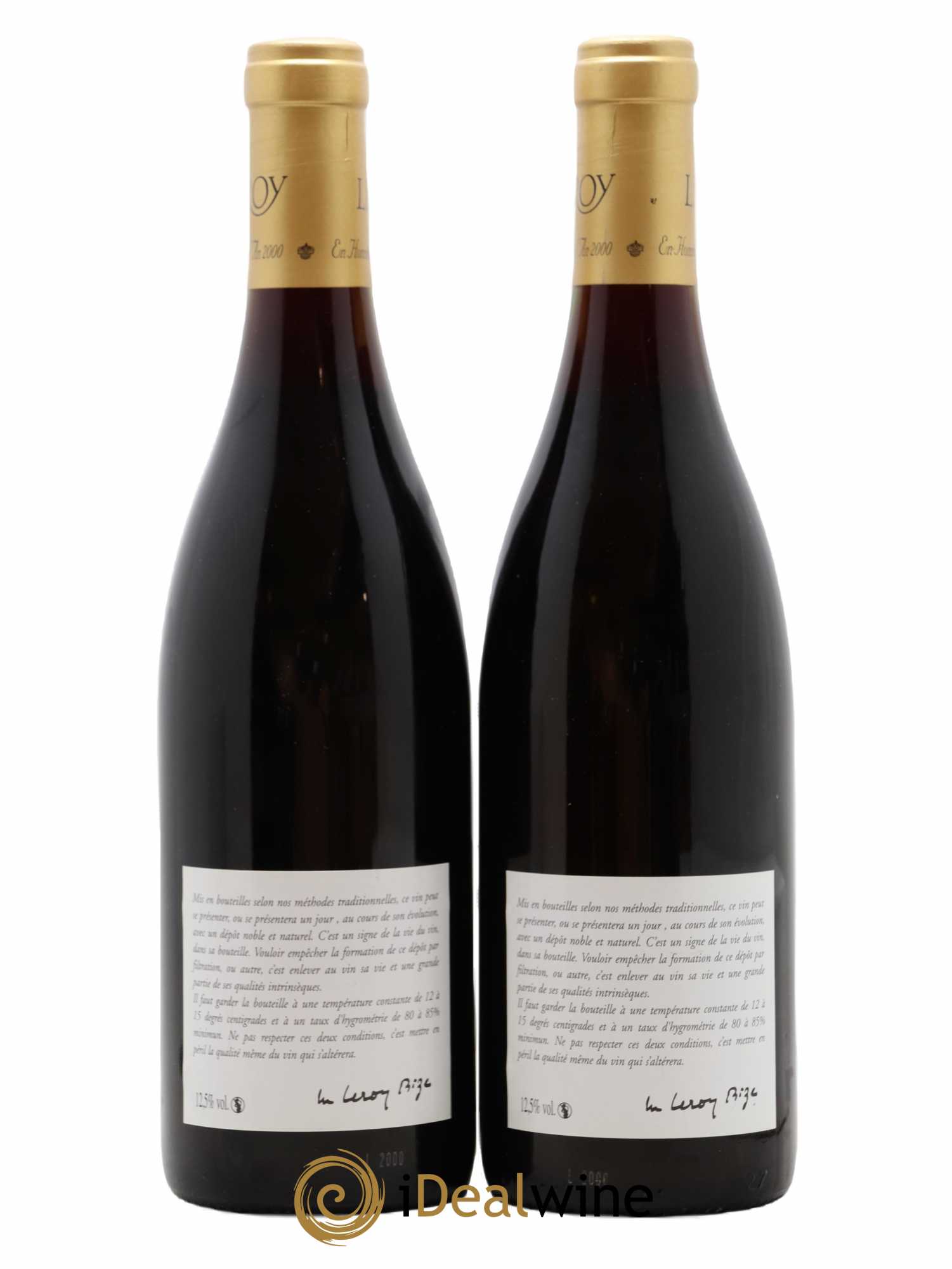 Bourgogne Leroy SA 2000 - Lot de 2 bouteilles - 1