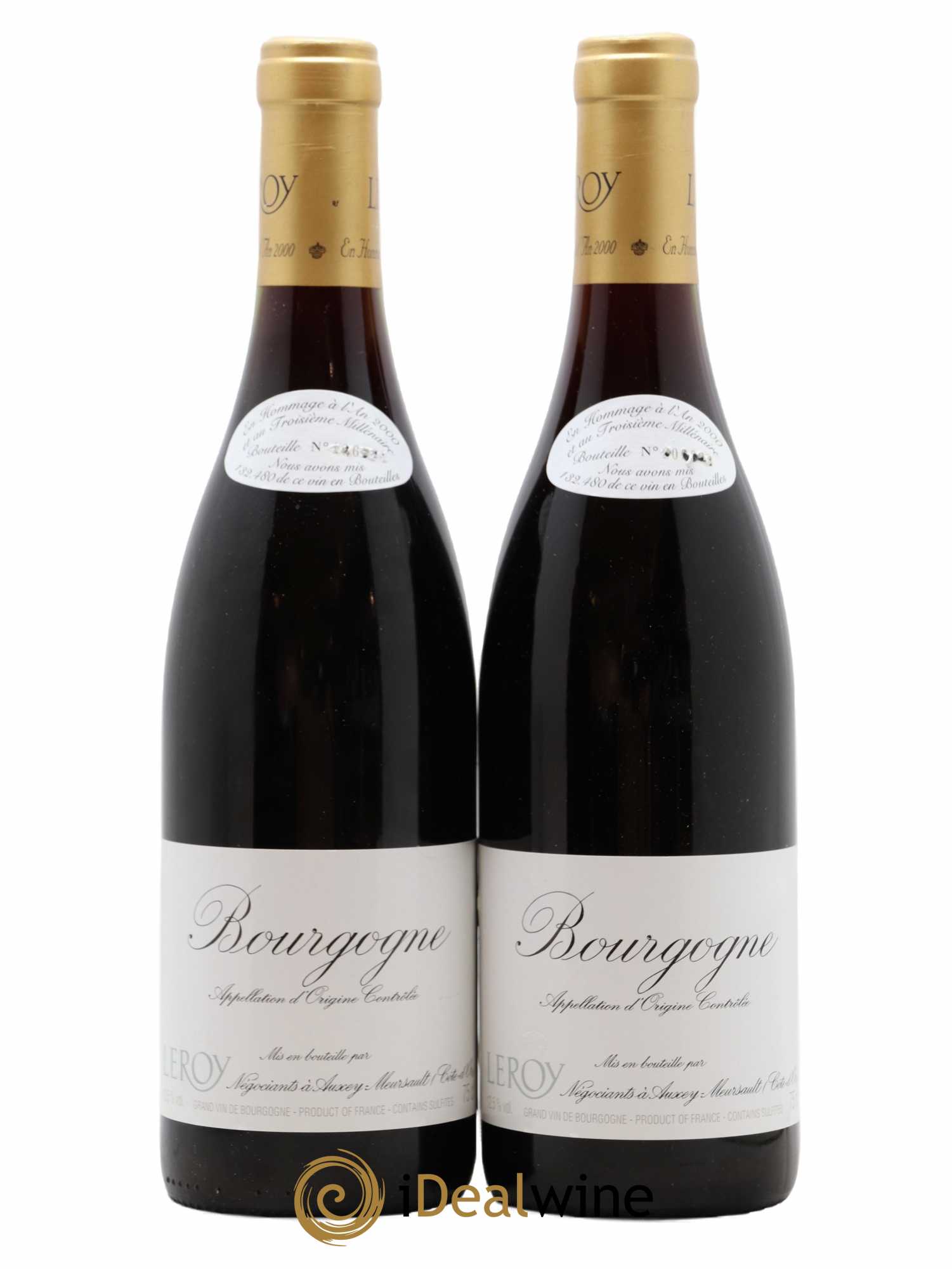 Bourgogne Leroy SA 2000 - Lot de 2 bouteilles - 0