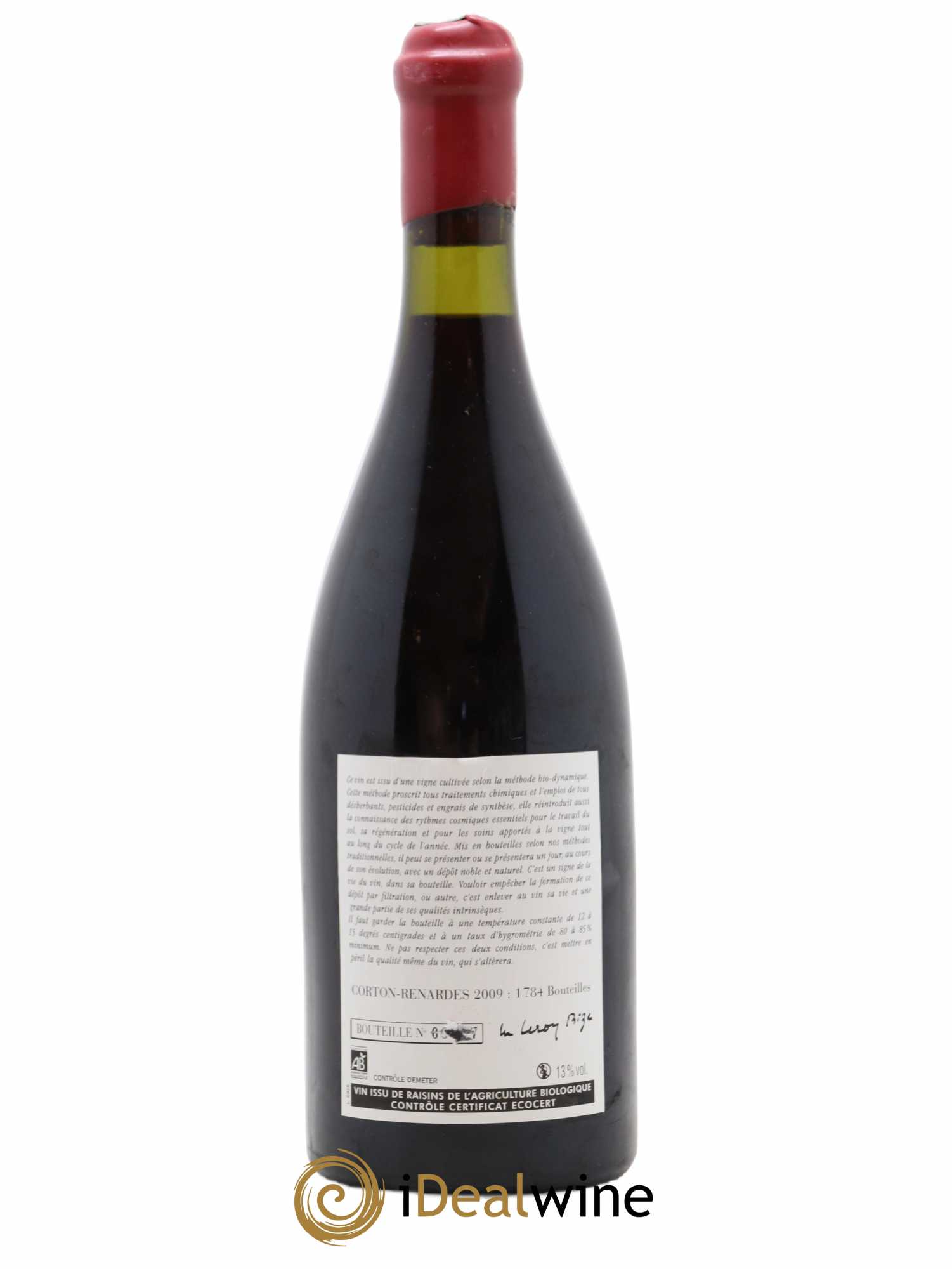Corton Grand Cru Les Renardes Leroy (Domaine) 2009 - Lot de 1 bouteille - 1
