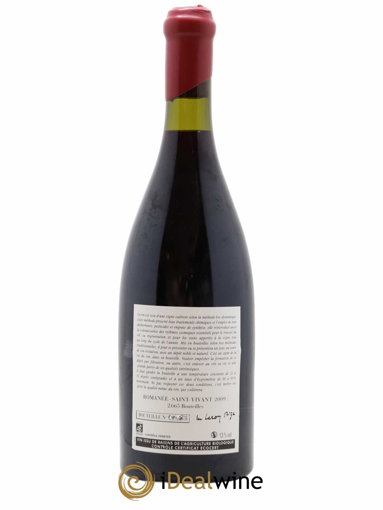 Romanée-Saint-Vivant Grand Cru Leroy (Domaine) 2009 - Lot de 1 bouteille - 1