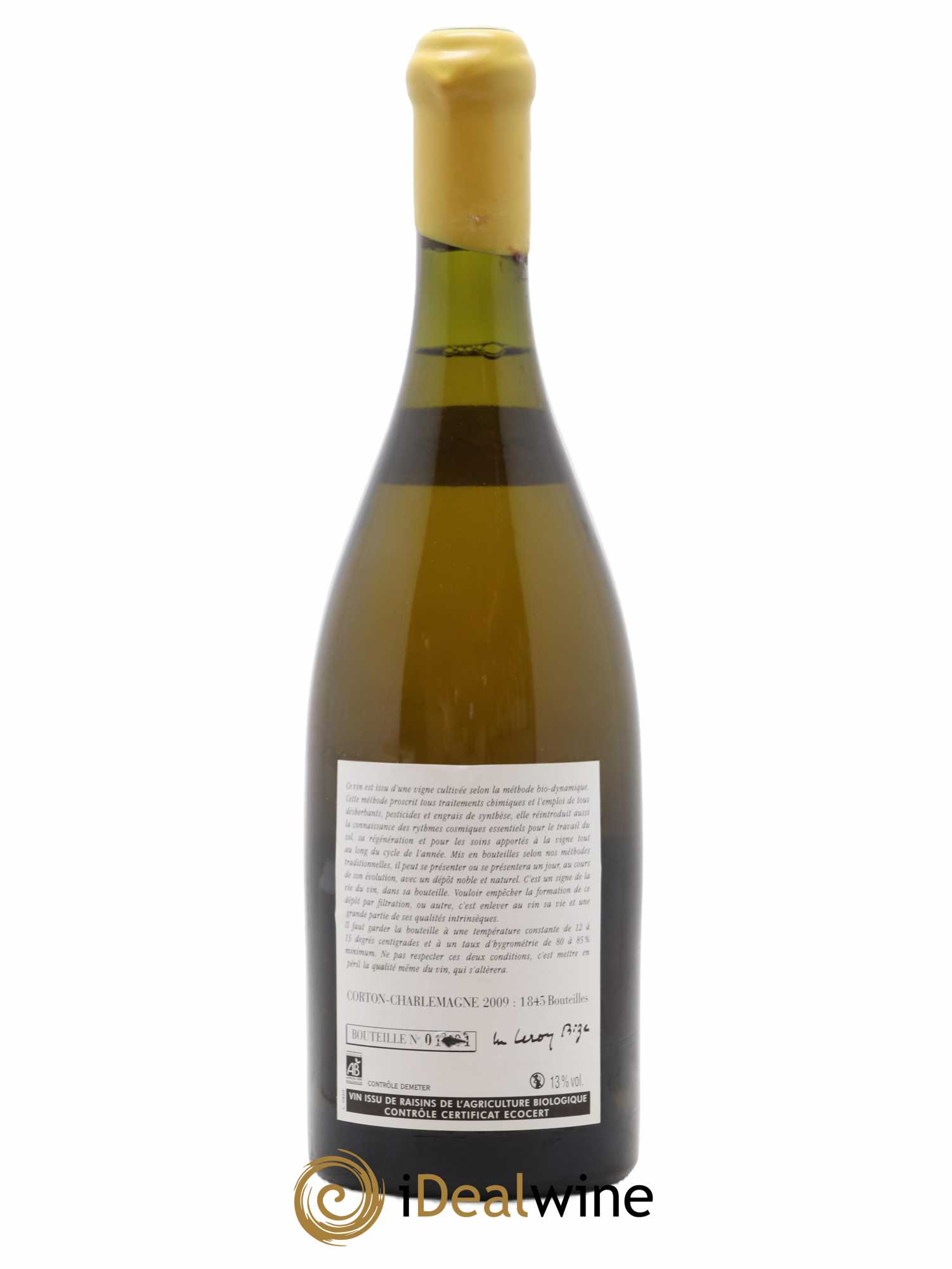 Corton-Charlemagne Grand Cru Leroy (Domaine) 2009 - Lot de 1 bouteille - 1
