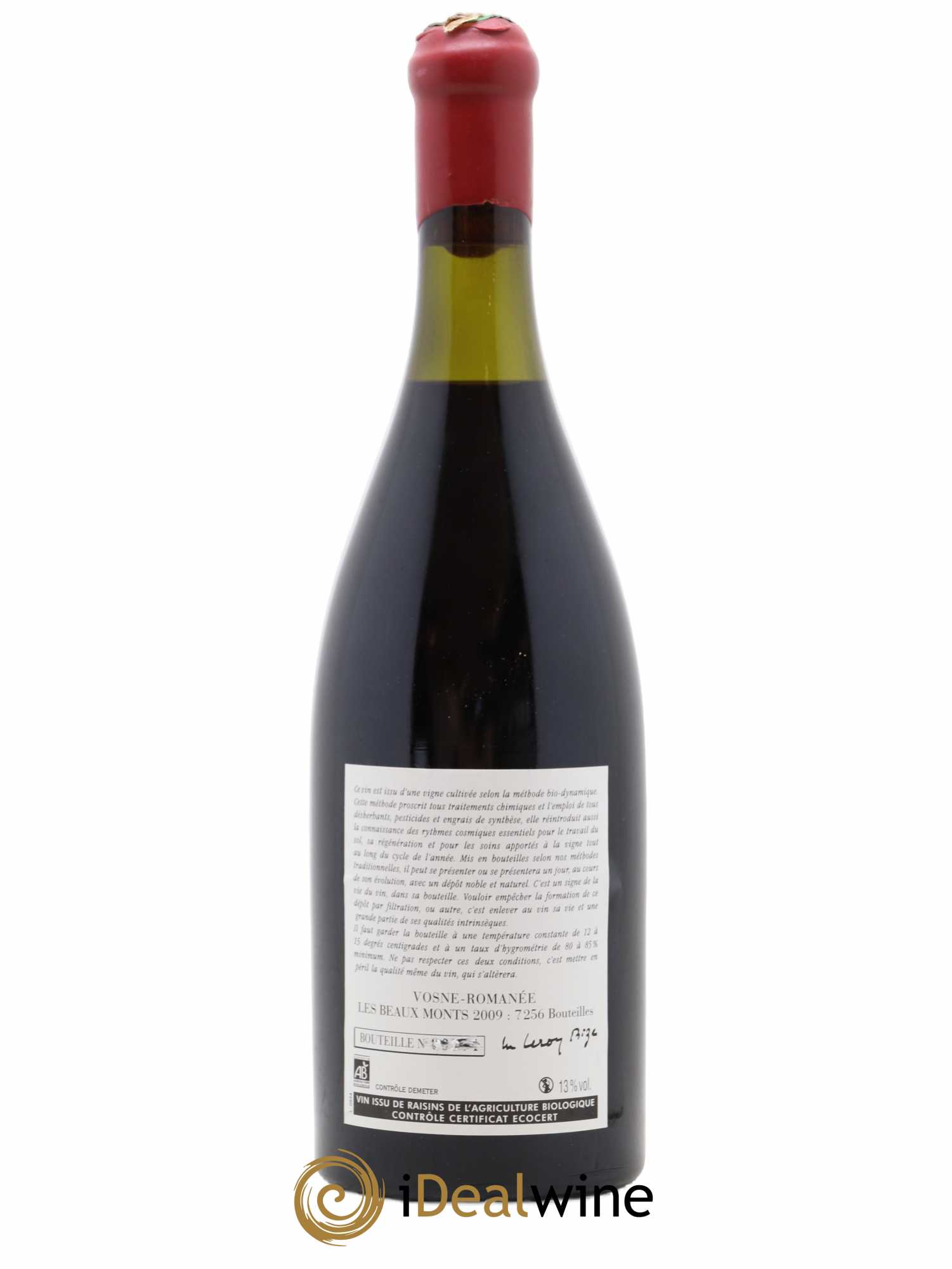 Vosne-Romanée 1er Cru Les Beaux-Monts Leroy (Domaine) 2009 - Lot de 1 bouteille - 1