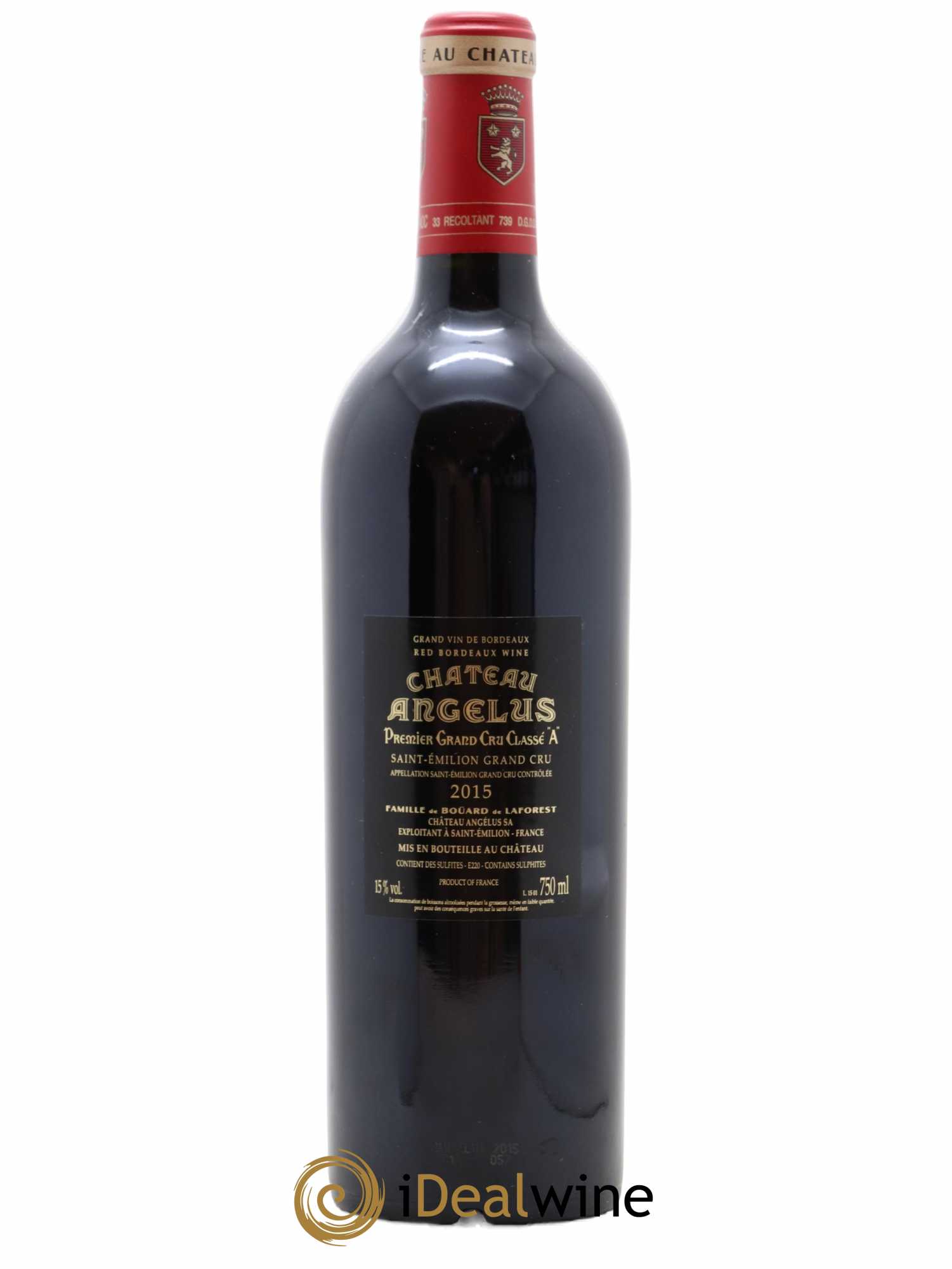 Château Angélus 1er Grand Cru Classé A 2015 - Lot de 1 bouteille - 1
