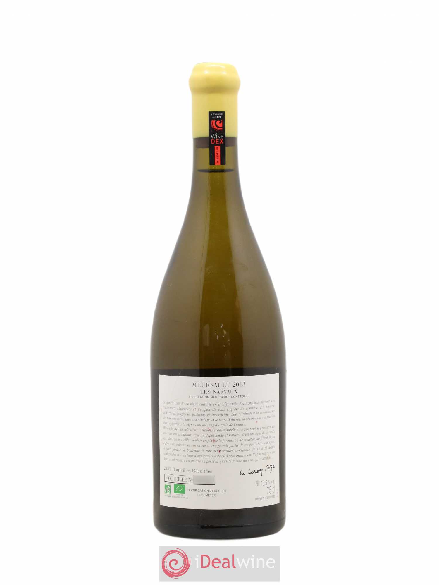 Meursault Les Narvaux d'Auvenay (Domaine) 2013 - Lot de 1 bouteille - 1