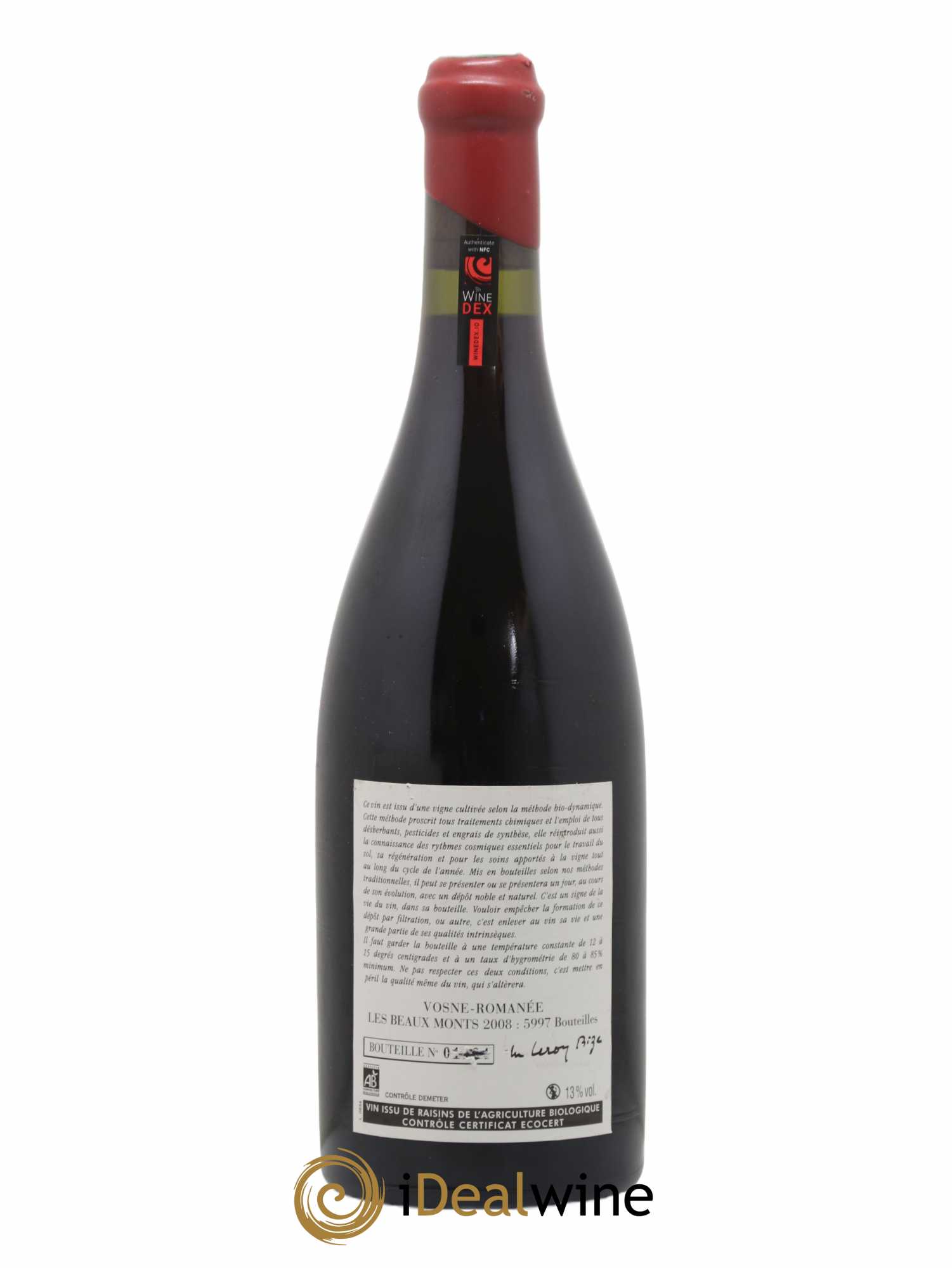 Vosne-Romanée 1er Cru Les Beaux-Monts Leroy (Domaine) 2008 - Lot de 1 bouteille - 1