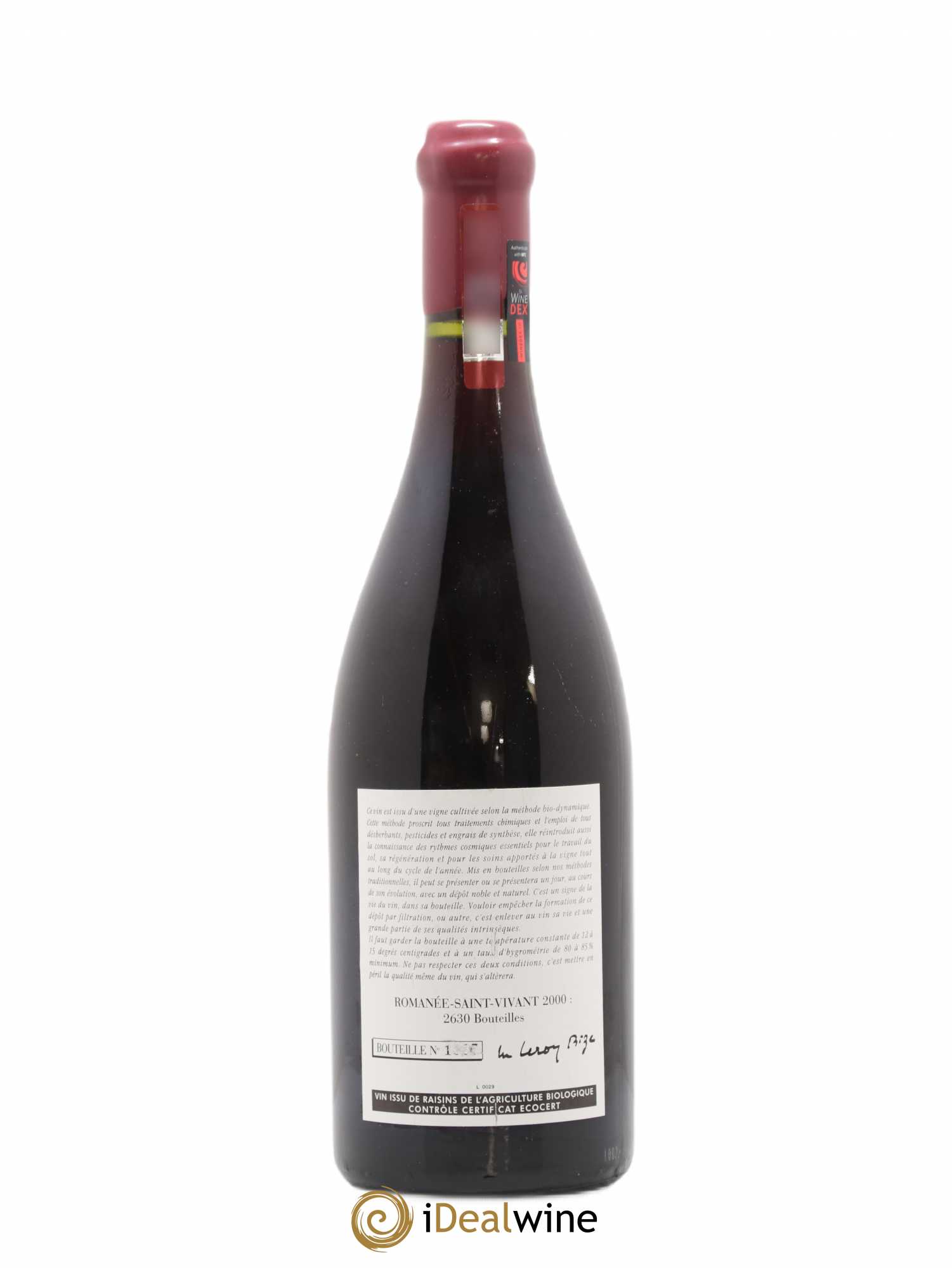 Romanée-Saint-Vivant Grand Cru Leroy (Domaine) 2000 - Lot de 1 bouteille - 1
