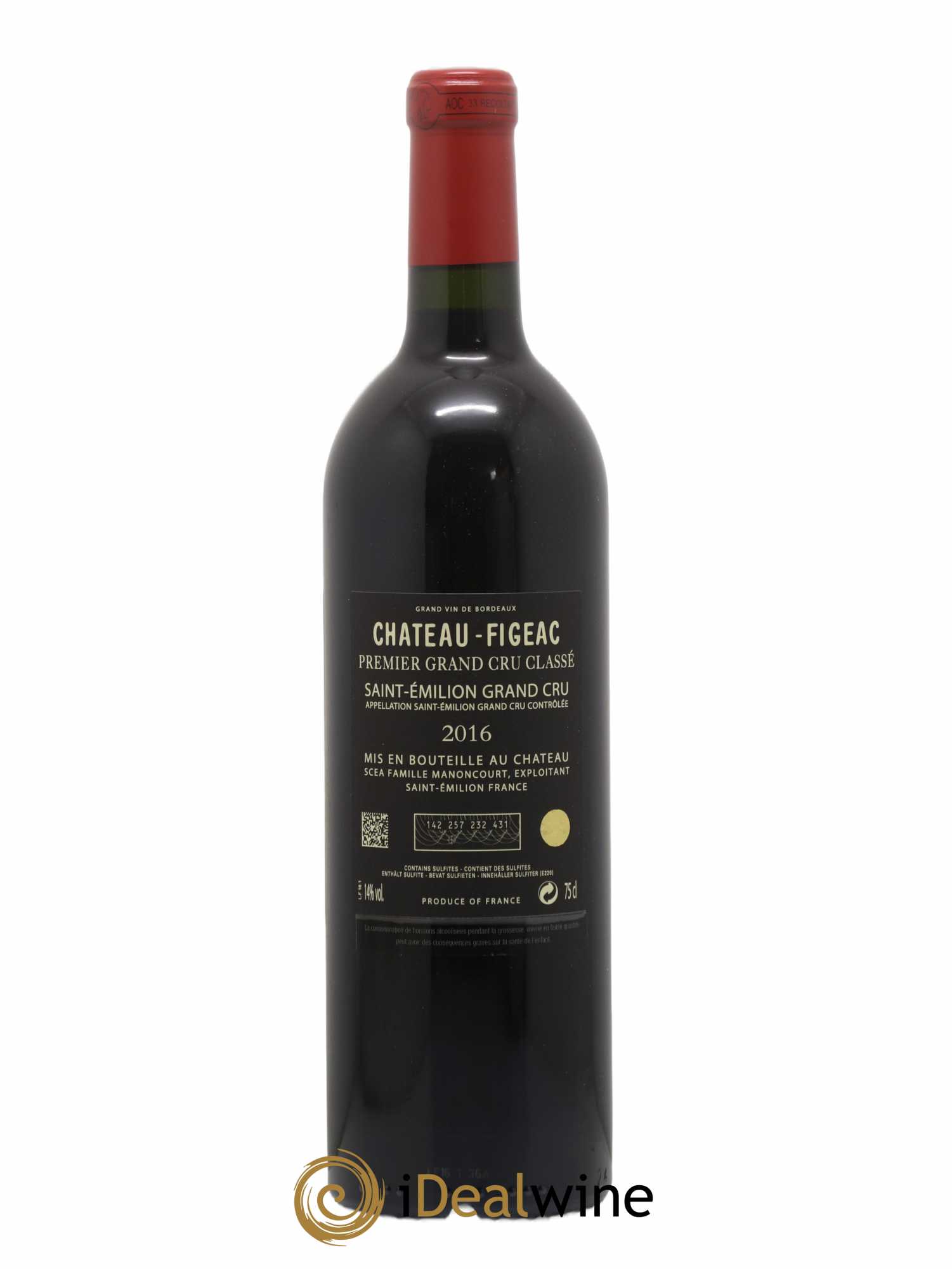 Château Figeac 1er Grand Cru Classé A 2016 - Lot de 1 bouteille - 1