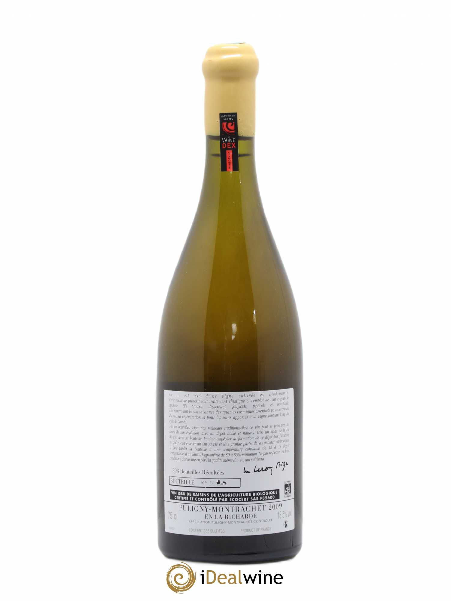 Puligny-Montrachet En La Richarde d'Auvenay (Domaine) 2009 - Lot de 1 bouteille - 1