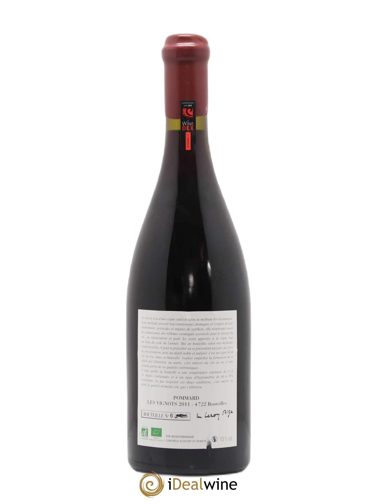 Pommard Les Vignots Leroy (Domaine) 2011 - Lot de 1 bouteille - 1