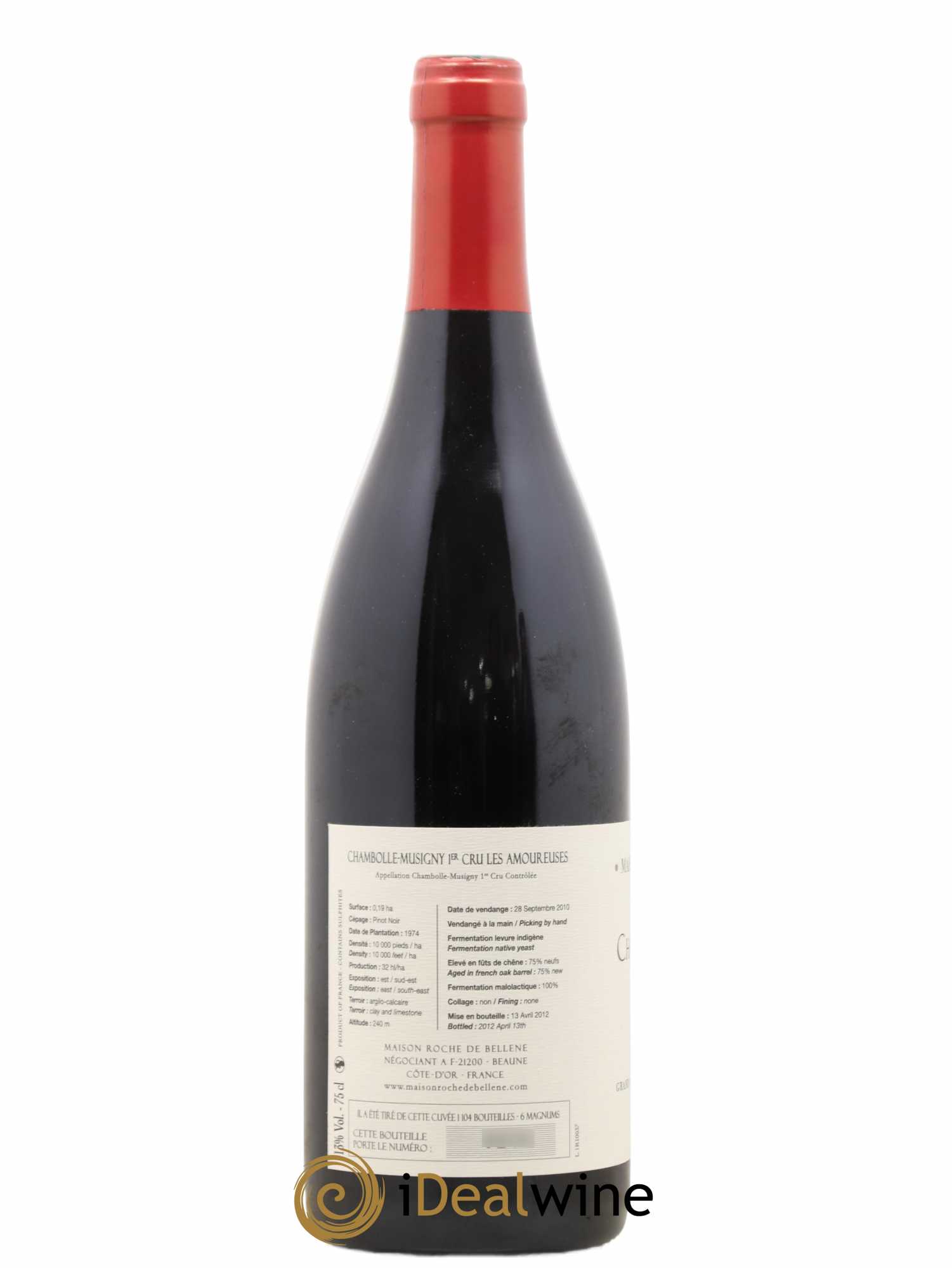 Chambolle-Musigny 1er Cru Les Amoureuses Maison Roche de Bellene 2010 - Lot de 1 bouteille - 1