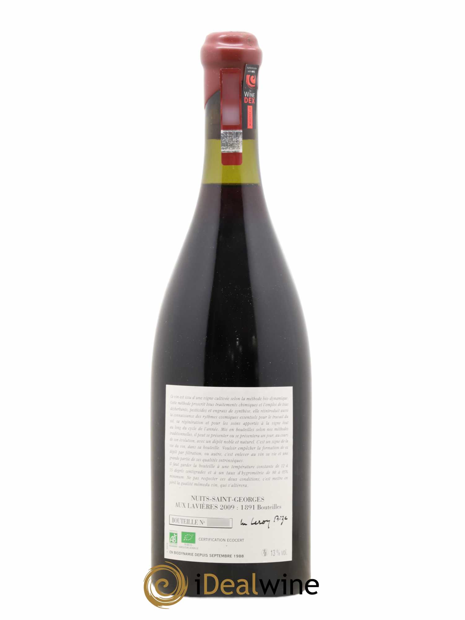 Nuits-Saint-Georges Aux Lavières Leroy (Domaine) 2009 - Lot de 1 bouteille - 1