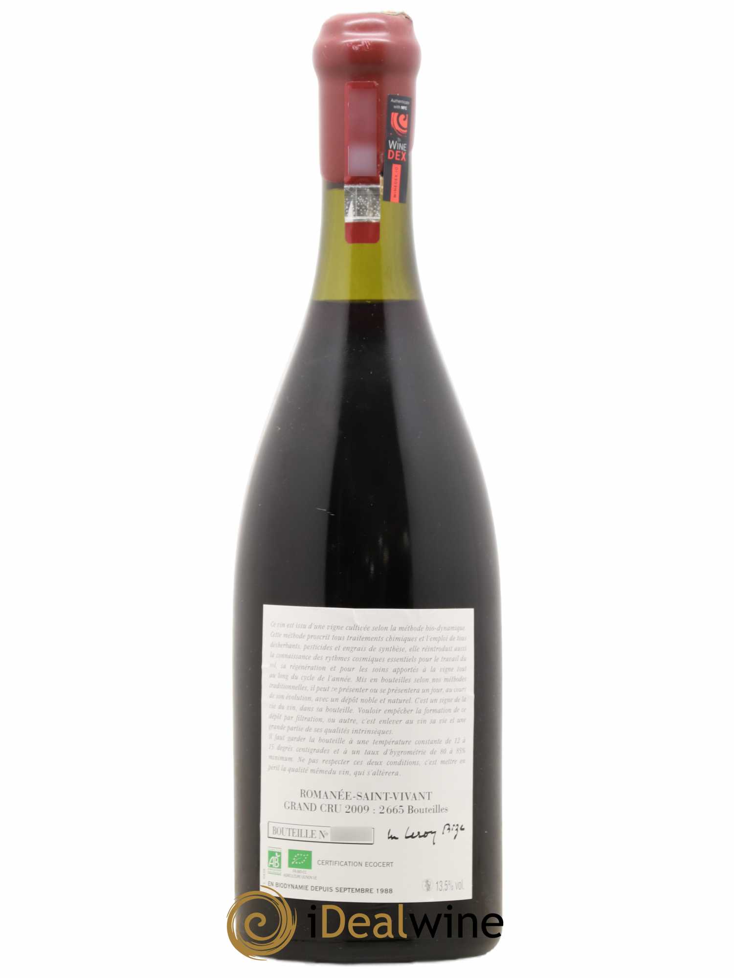Romanée-Saint-Vivant Grand Cru Leroy (Domaine) 2009 - Lot de 1 bouteille - 1