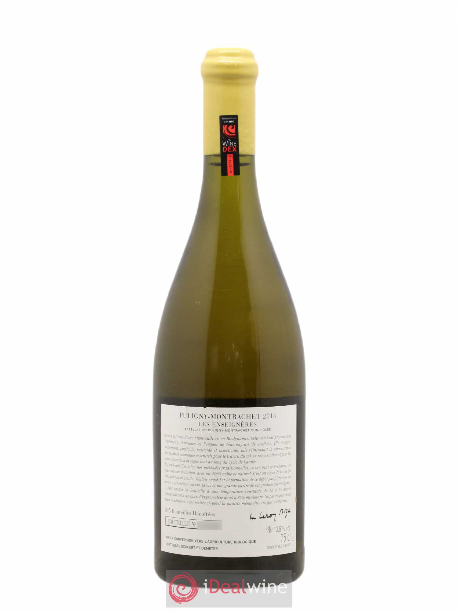 Puligny-Montrachet Les Enseignères d'Auvenay (Domaine) 2013 - Lot de 1 bouteille - 1