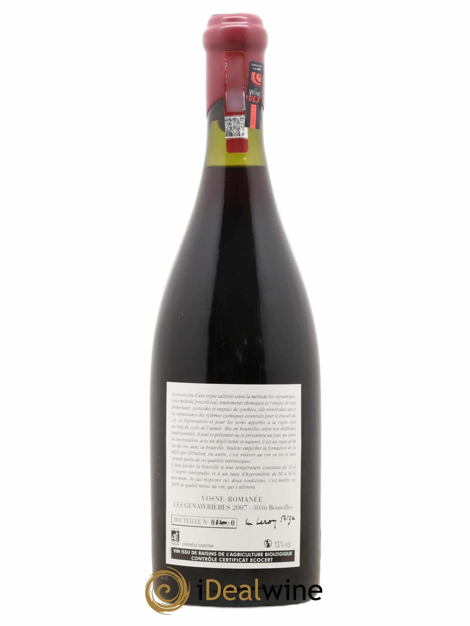 Vosne-Romanée Les Genaivrières Leroy (Domaine) 2007 - Posten von 1 Flasche - 1