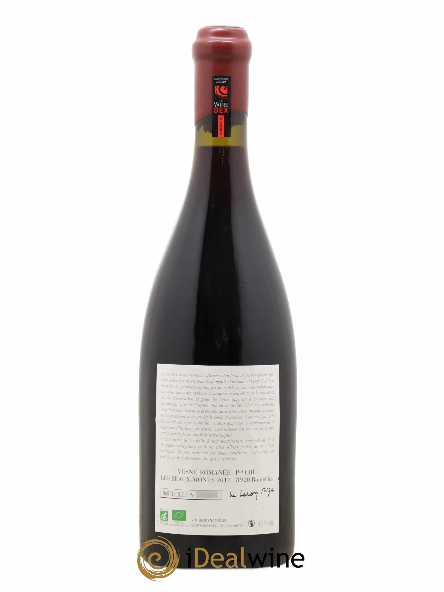 Vosne-Romanée 1er Cru Les Beaux-Monts Leroy (Domaine) 2011 - Lot de 1 bouteille - 1
