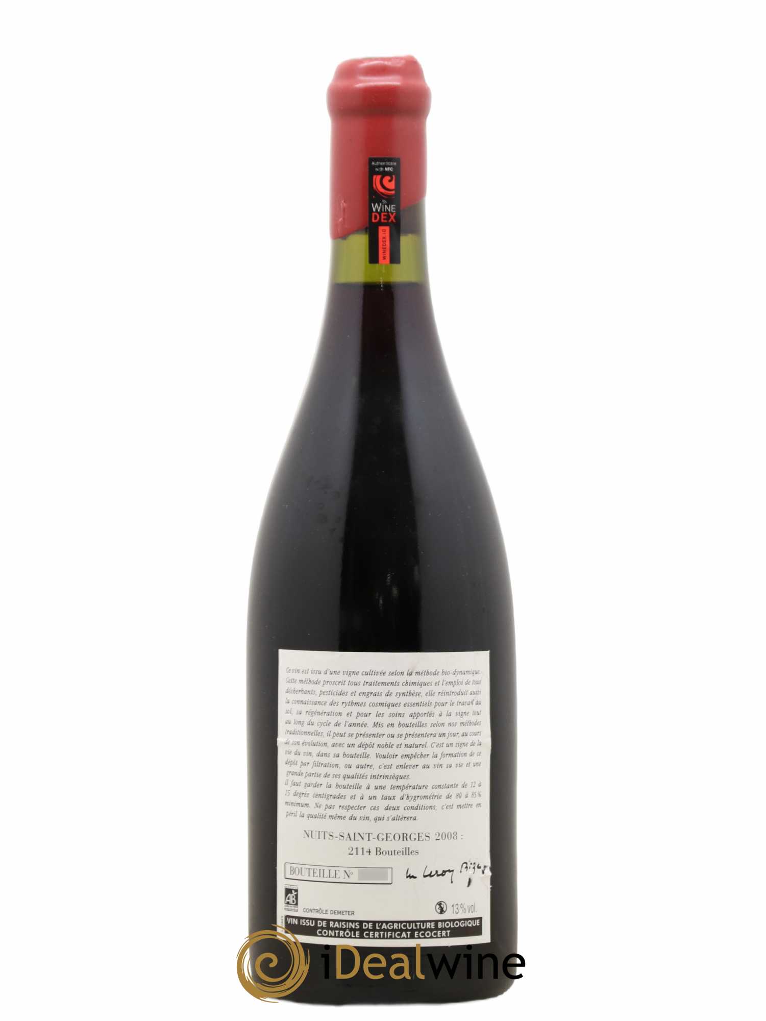 Nuits-Saint-Georges Leroy (Domaine) 2008 - Lot de 1 bouteille - 1
