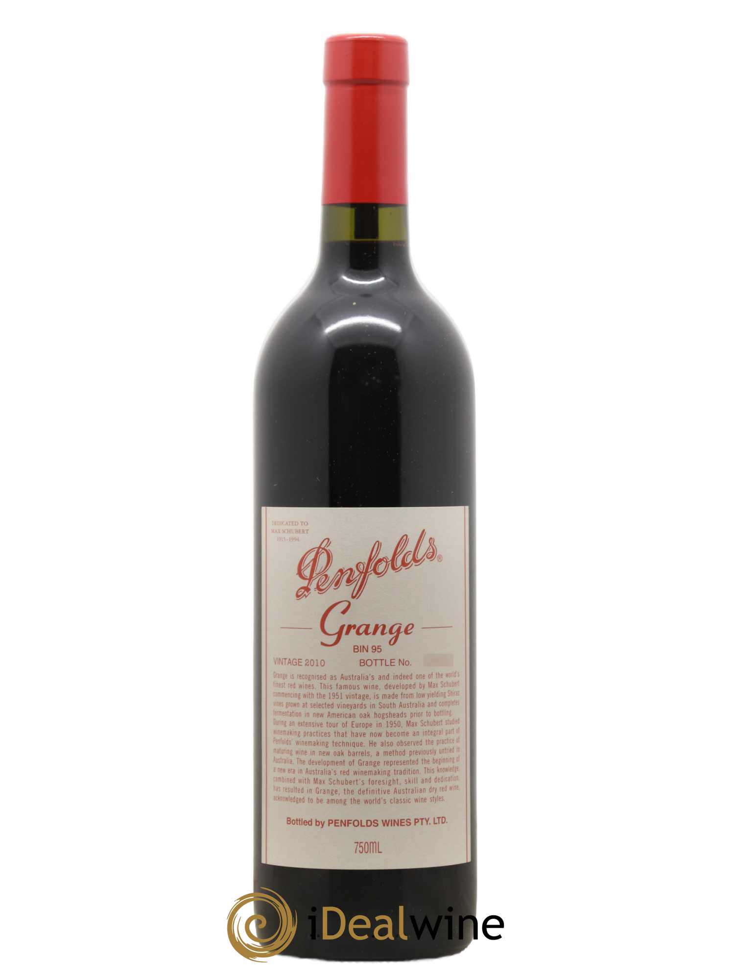 South Australia Penfolds Wines Grange Bin 95 2010 - Lot de 1 bouteille - 0