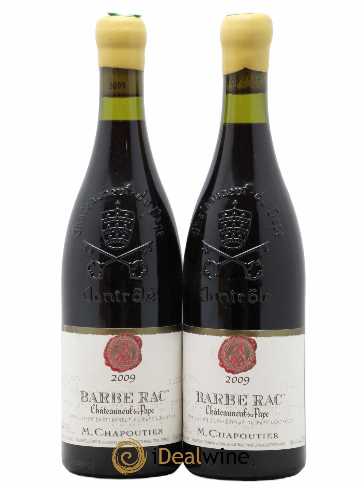 Châteauneuf-du-Pape Barbe Rac Chapoutier 2009 - Posten von 2 Flaschen - 0