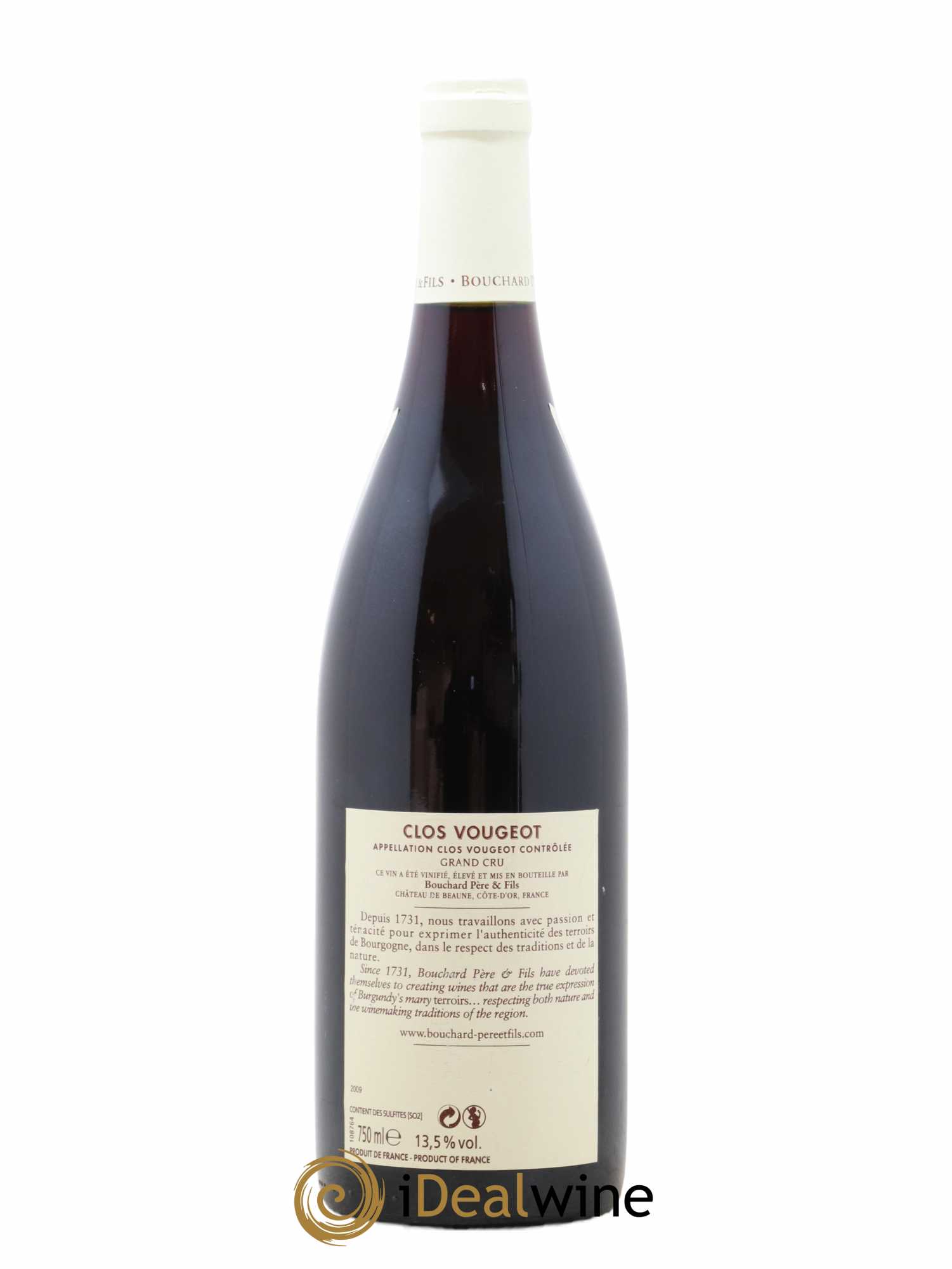 Clos de Vougeot Grand Cru Bouchard Père & Fils 2009 - Lot de 1 bouteille - 1