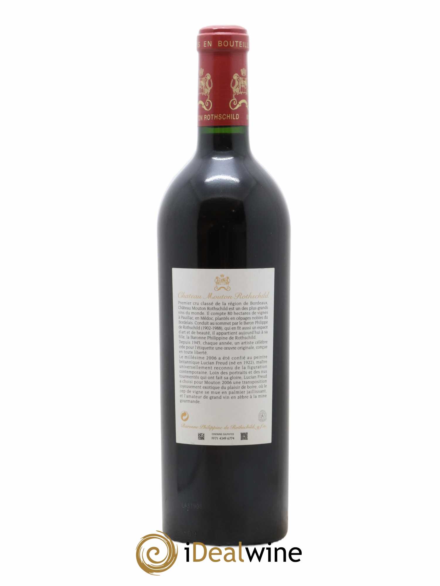 Château Mouton Rothschild 1er Grand Cru Classé 2006 - Lot de 1 bouteille - 1