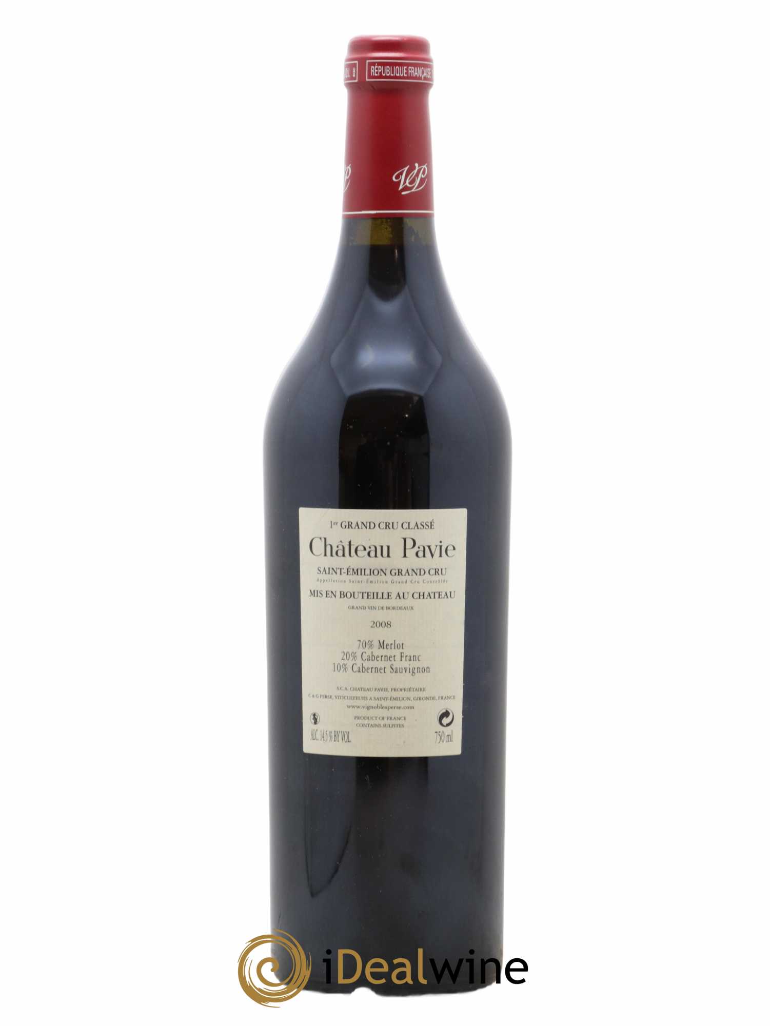 Château Pavie 1er Grand Cru Classé A 2008 - Lot de 1 bouteille - 1