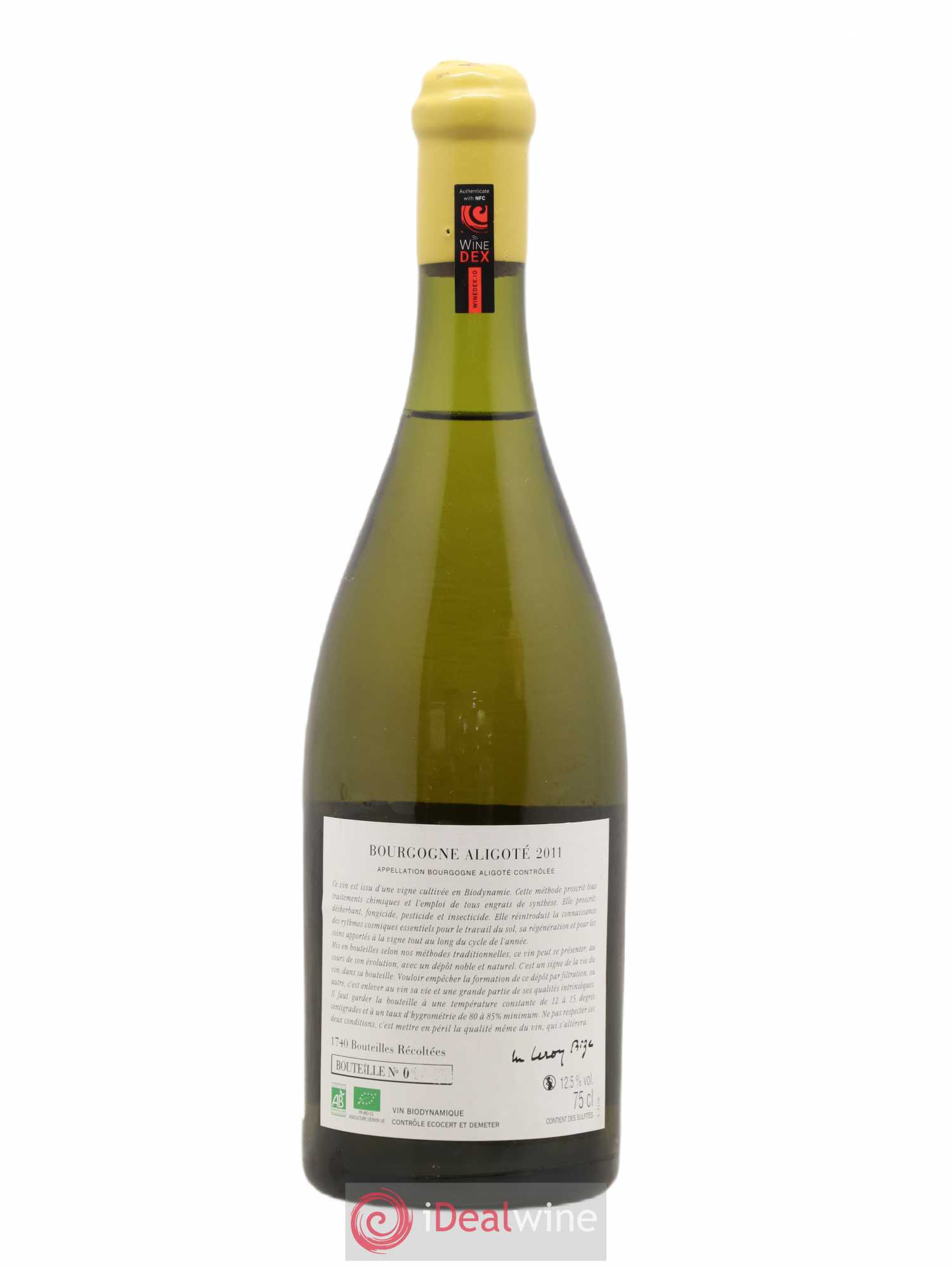 Bourgogne Aligoté Sous Chatelet d'Auvenay (Domaine) 2011 - Lot de 1 bouteille - 1