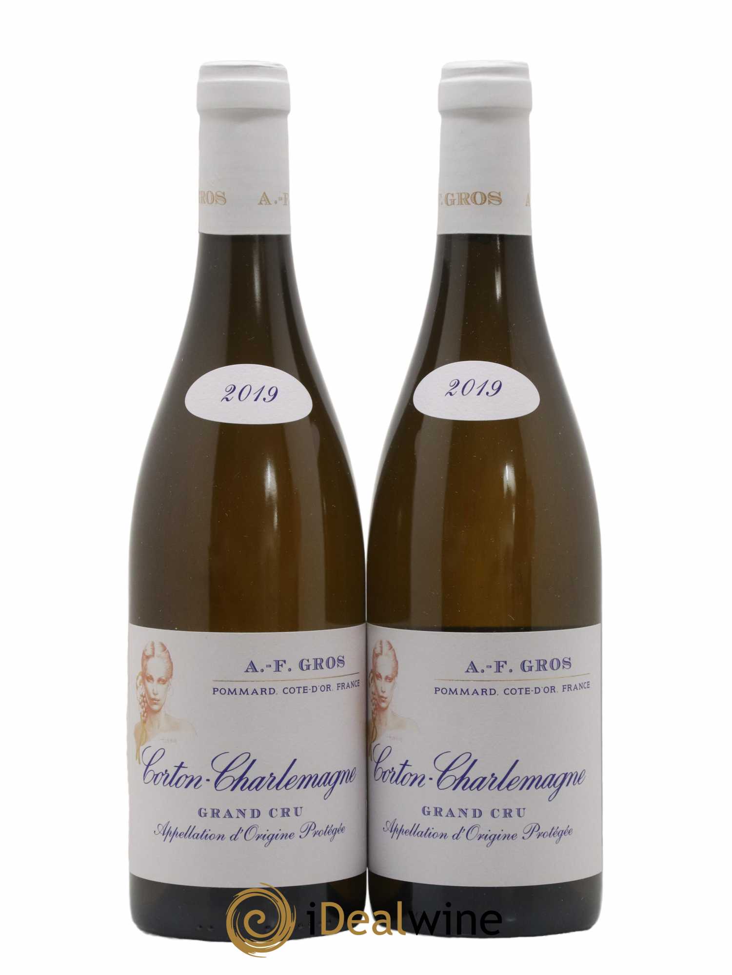 Corton-Charlemagne Grand Cru A.-F. Gros 2019 - Lot de 2 bouteilles - 0