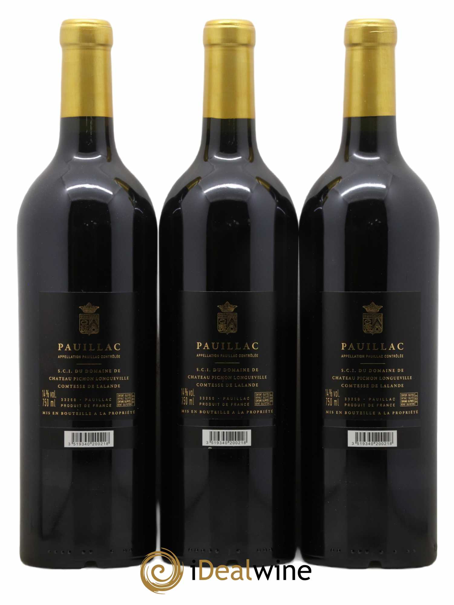 Château Pichon Longueville Comtesse de Lalande 2ème Grand Cru Classé 2020 - Lot de 3 bouteilles - 1