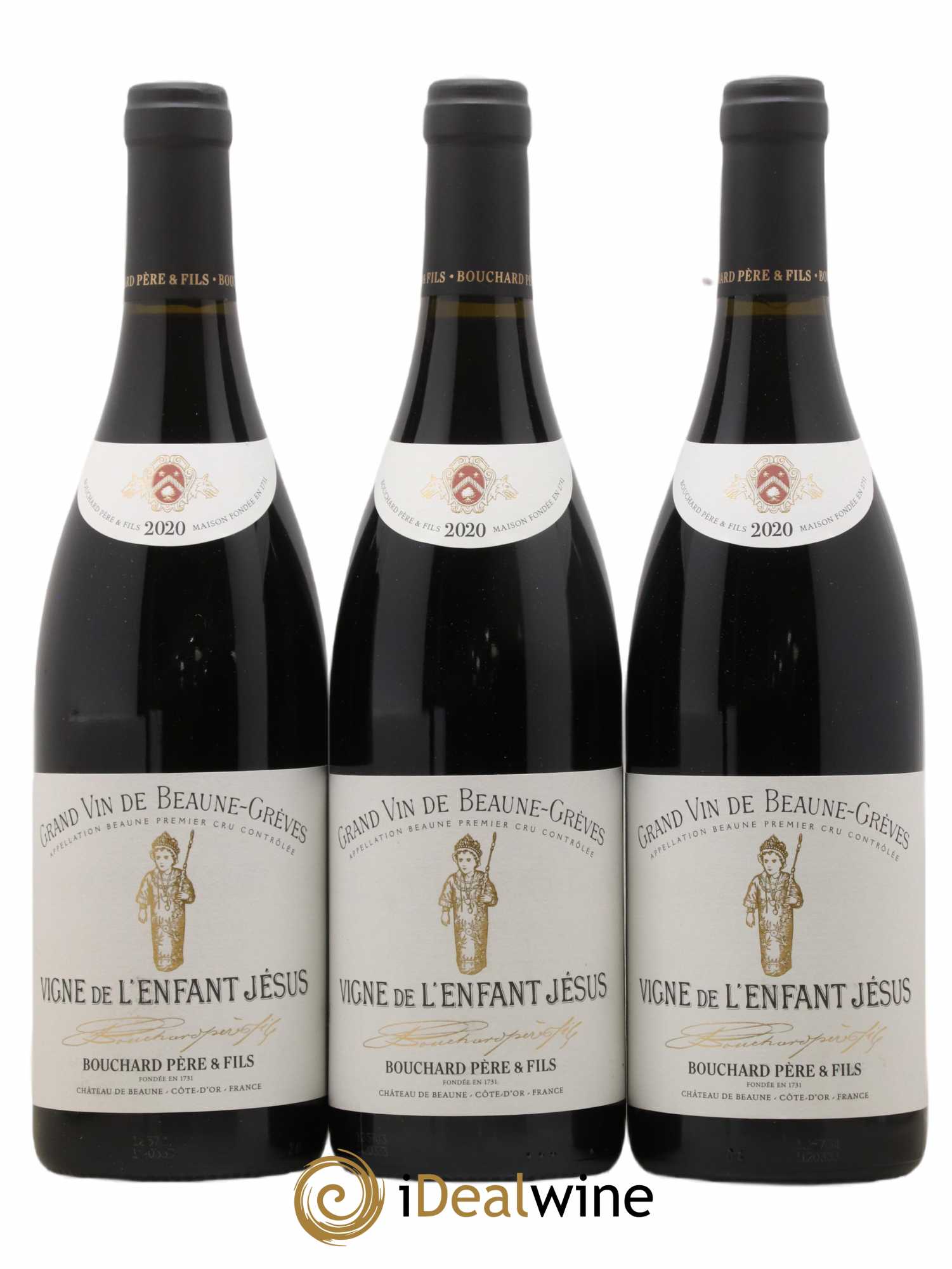 Beaune 1er Cru Grèves - Vigne de l'Enfant Jésus Bouchard Père & Fils 2020 - Lot of 3 bottles - 0
