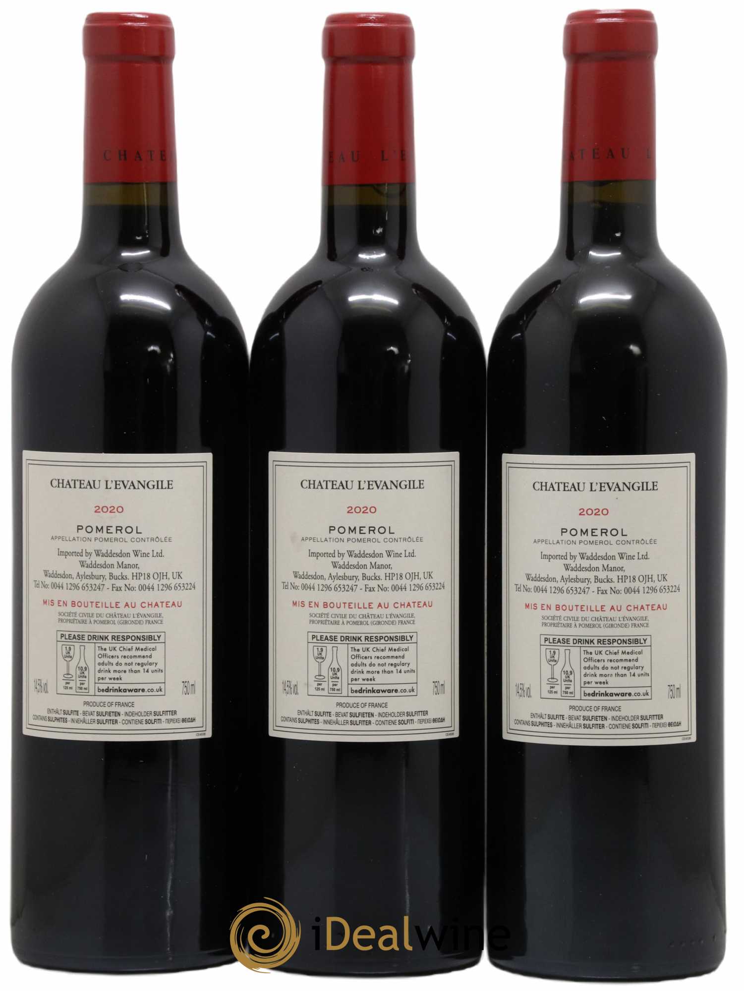 Château l' Évangile 2020 - Lot de 3 bouteilles - 1