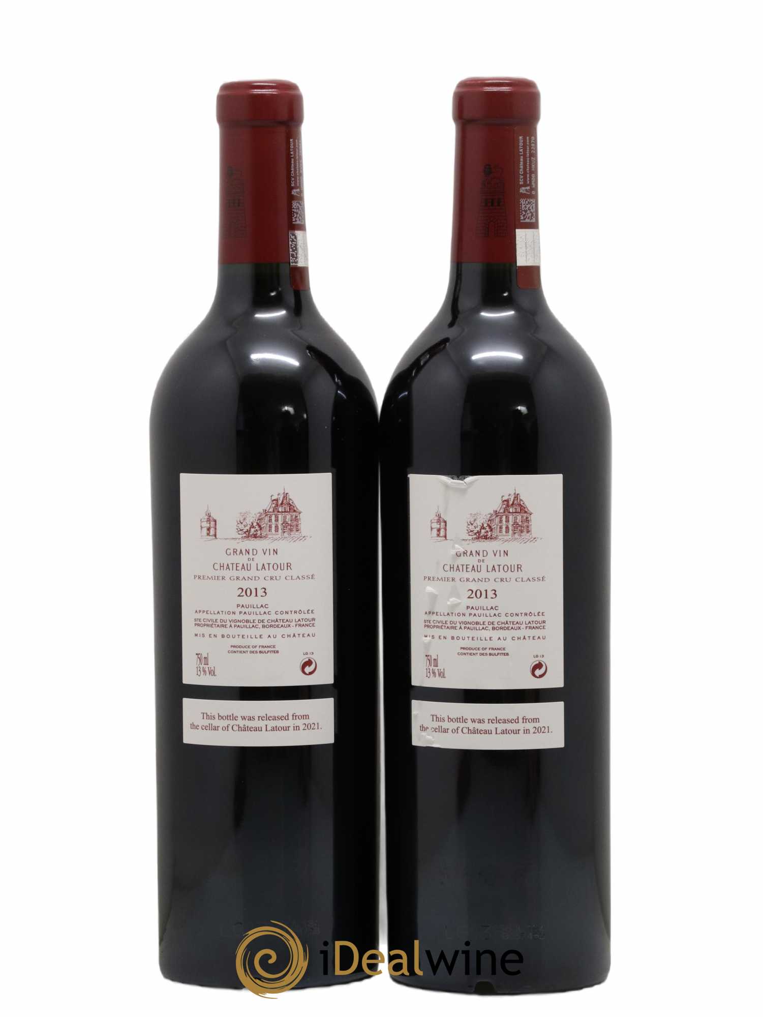 Château Latour 1er Grand Cru Classé 2013 - Lot de 2 bouteilles - 1
