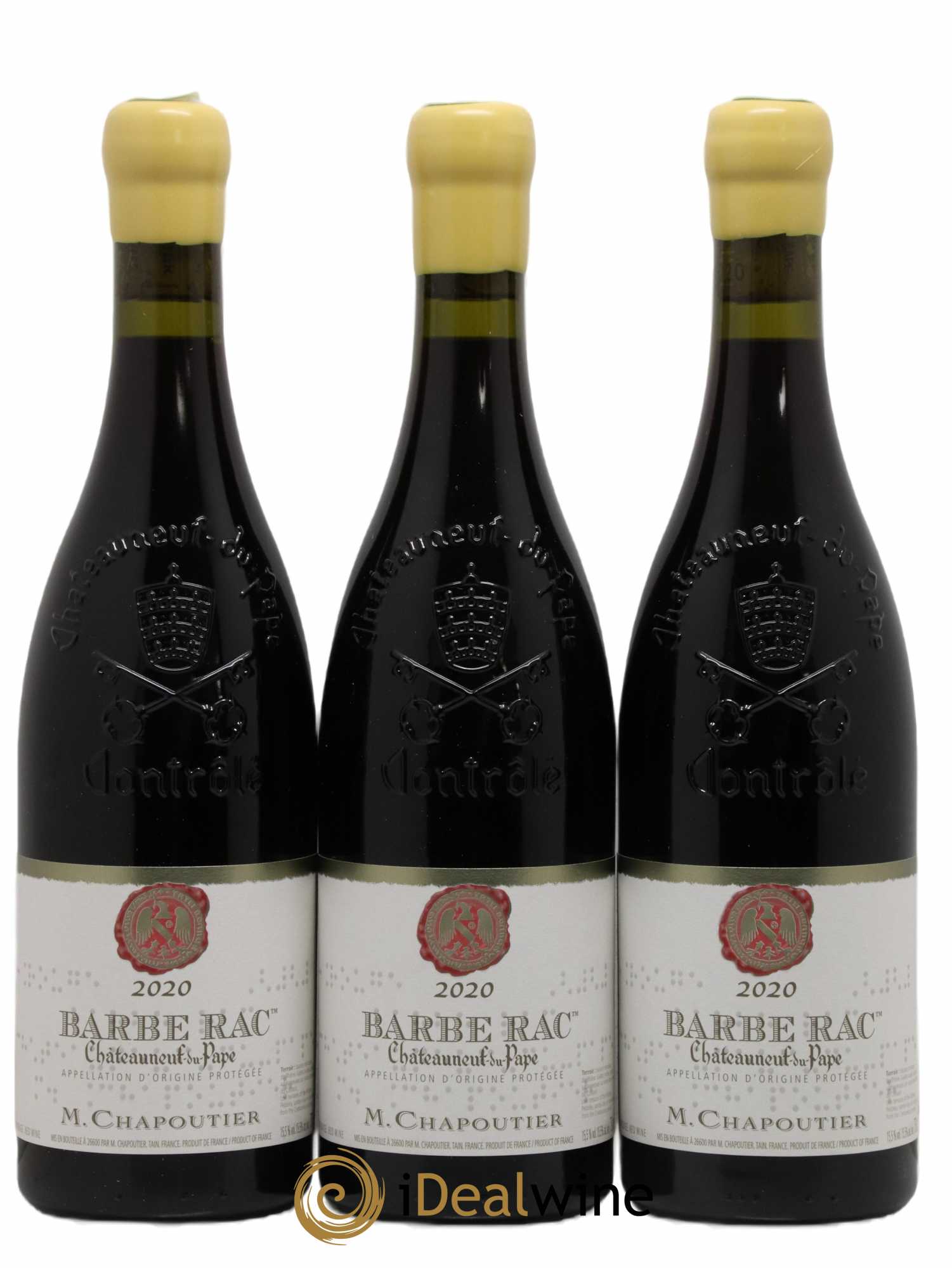 Châteauneuf-du-Pape Barbe Rac Chapoutier 2020 - Lot de 3 bouteilles - 0