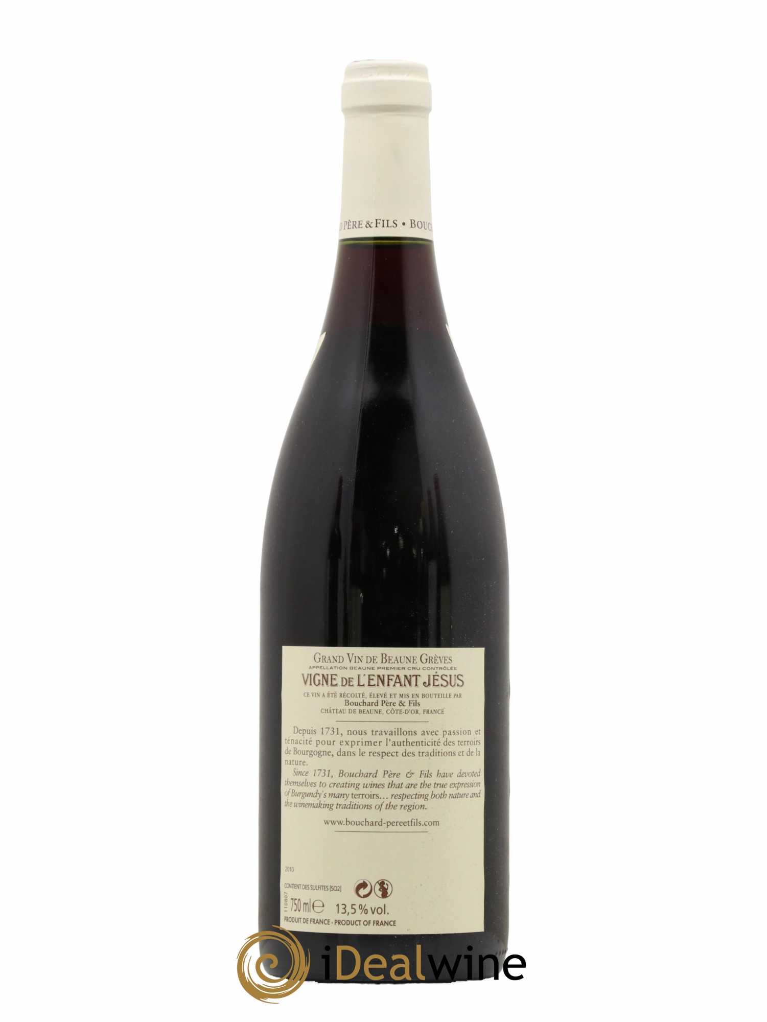 Beaune 1er Cru Grèves - Vigne de l'Enfant Jésus Bouchard Père & Fils 2010 - Lot de 1 bouteille - 1