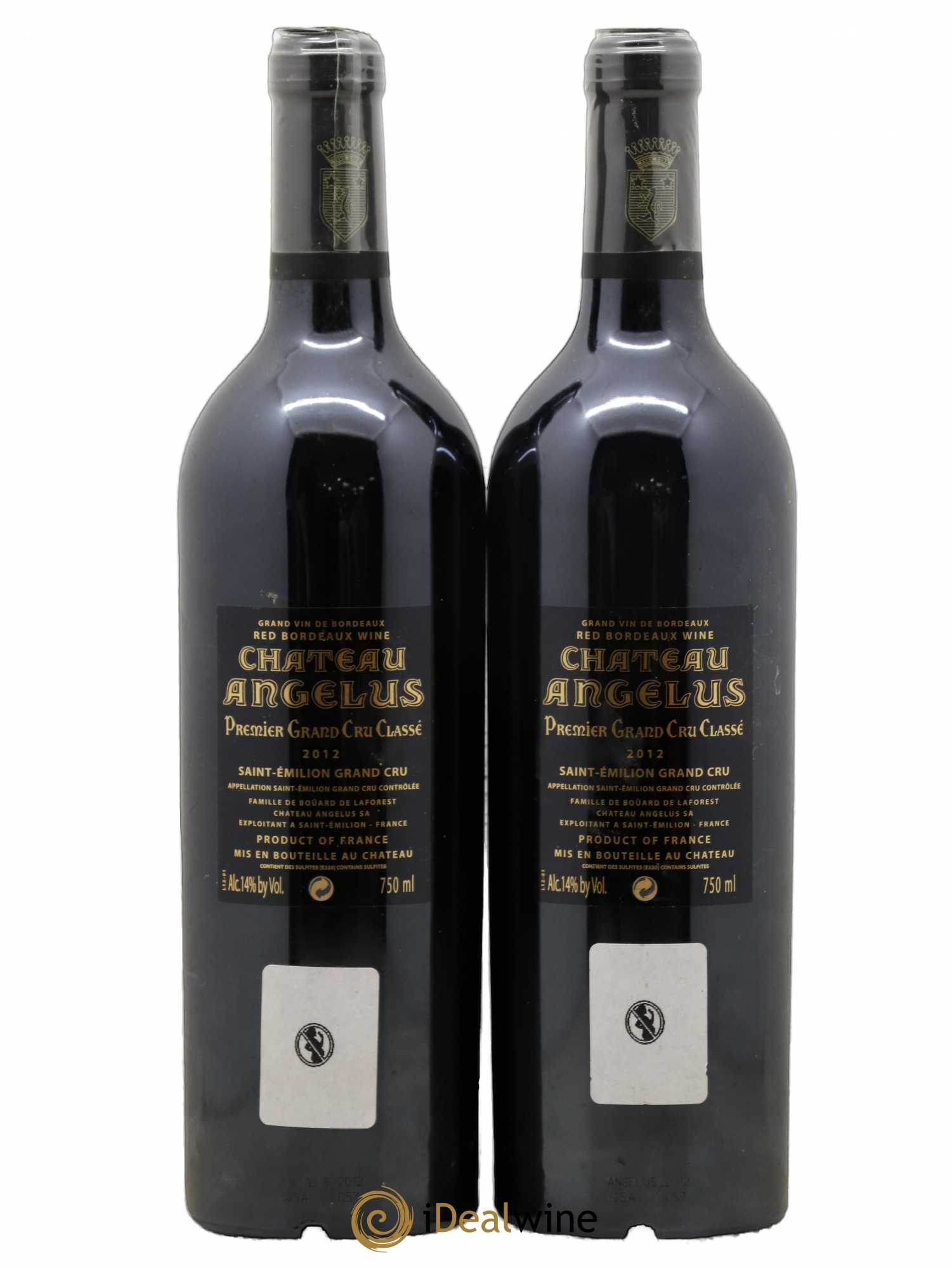 Château Angélus 1er Grand Cru Classé A 2012 - Lot de 2 bouteilles - 1