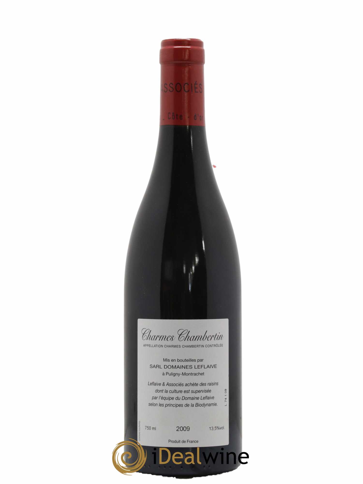 Charmes-Chambertin Grand Cru Domaine Leflaive & Associes 2009 - Lot de 1 bouteille - 1