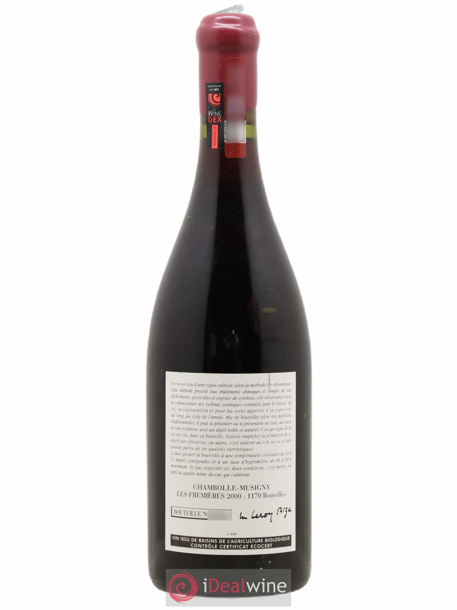 Chambolle-Musigny Les Fremières Leroy (Domaine) 2000 - Lot de 1 bouteille - 1
