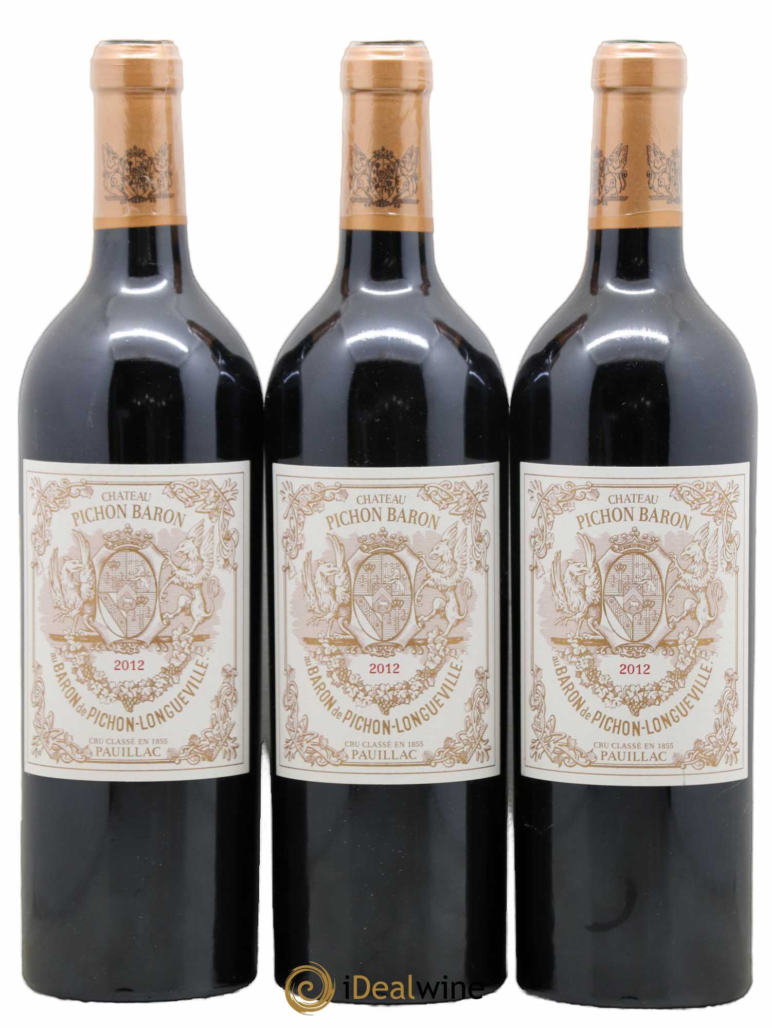 Pichon Longueville Baron 2ème Grand Cru Classé 2012 - Lot de 3 bouteilles - 0